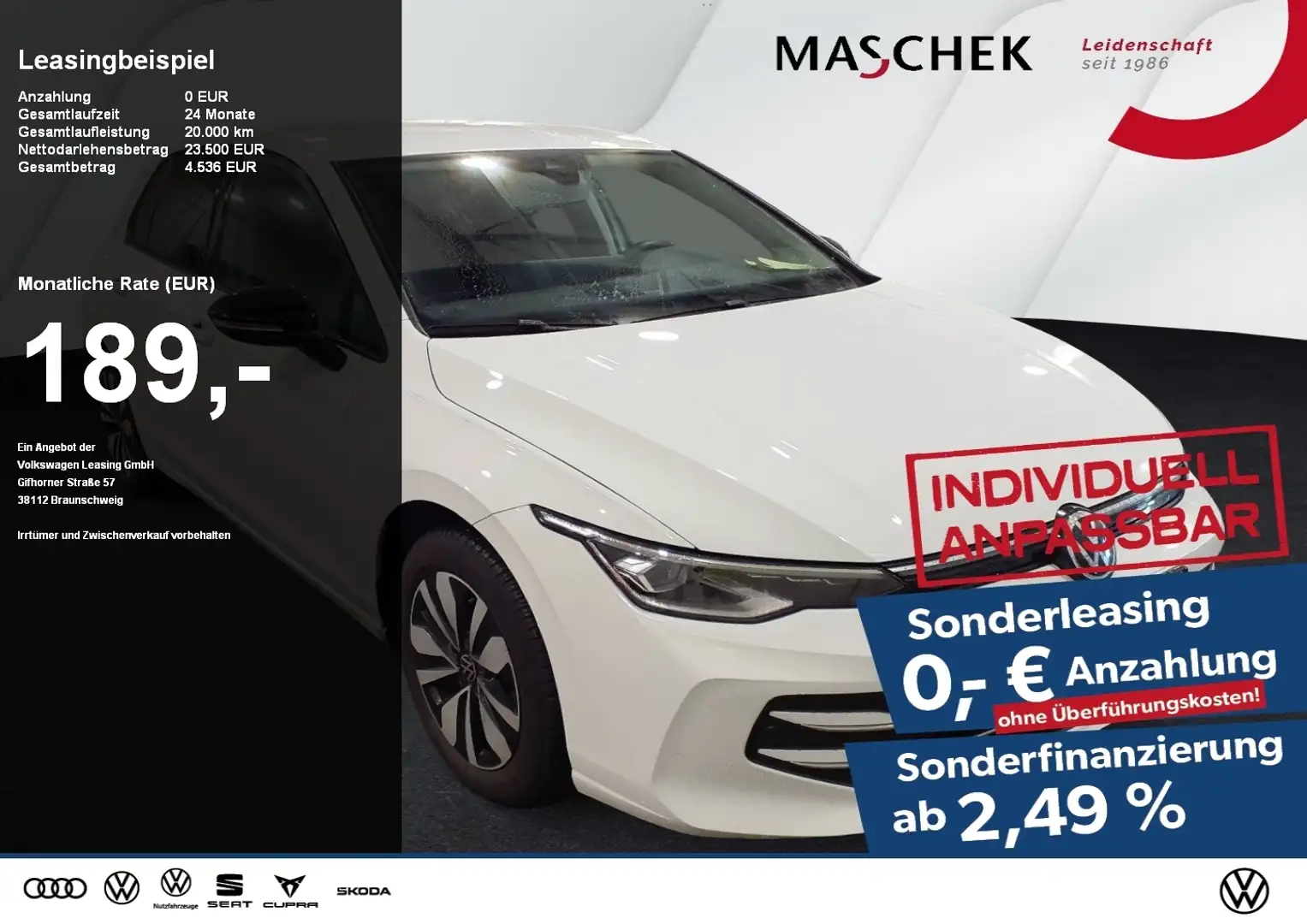 Volkswagen Golf Goal 1.5 TSI AHK Navi PDC Sitzh. GRA AHK Weiß - 1