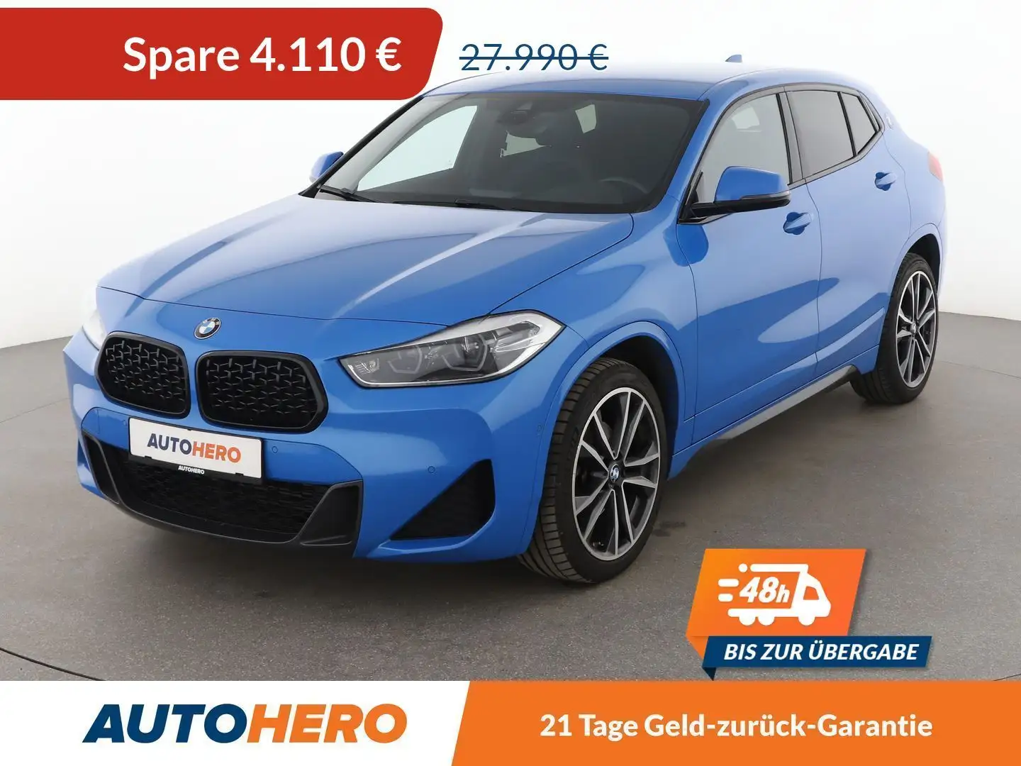 BMW X2 xDrive 18d M Sport Aut.*NAVI*LED*TEMPO*PDC*SHZ* Bleu - 1