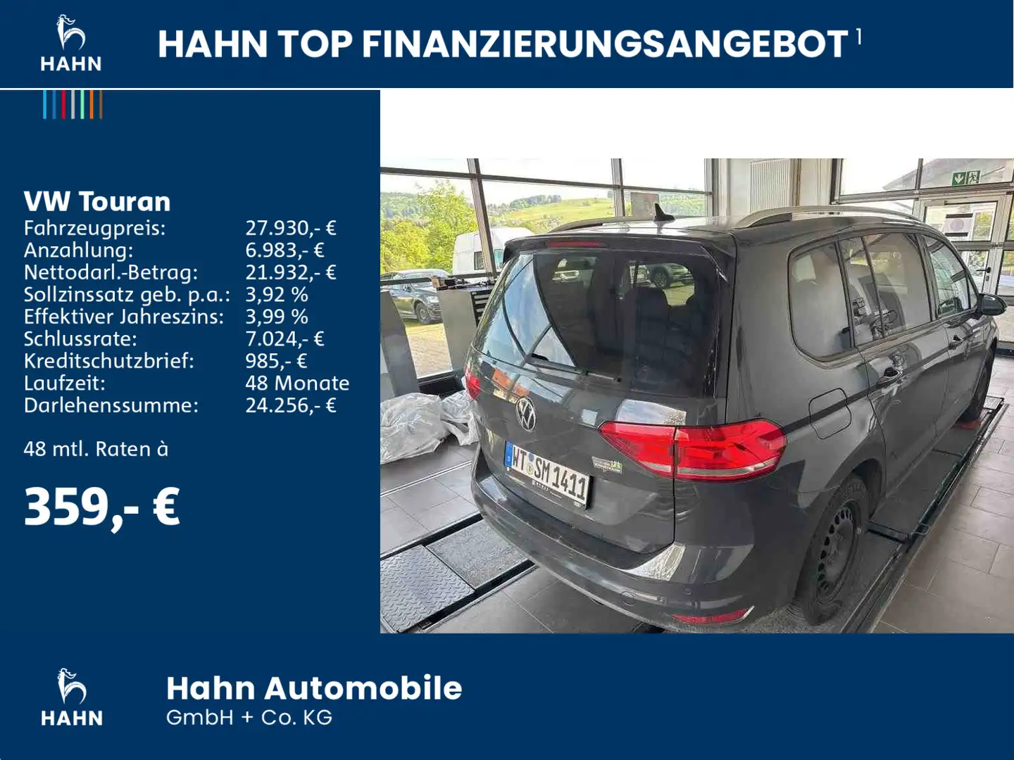 Volkswagen Touran 1.5TSI DSG United 7-Sitze AHK Cam Navi Grau - 2