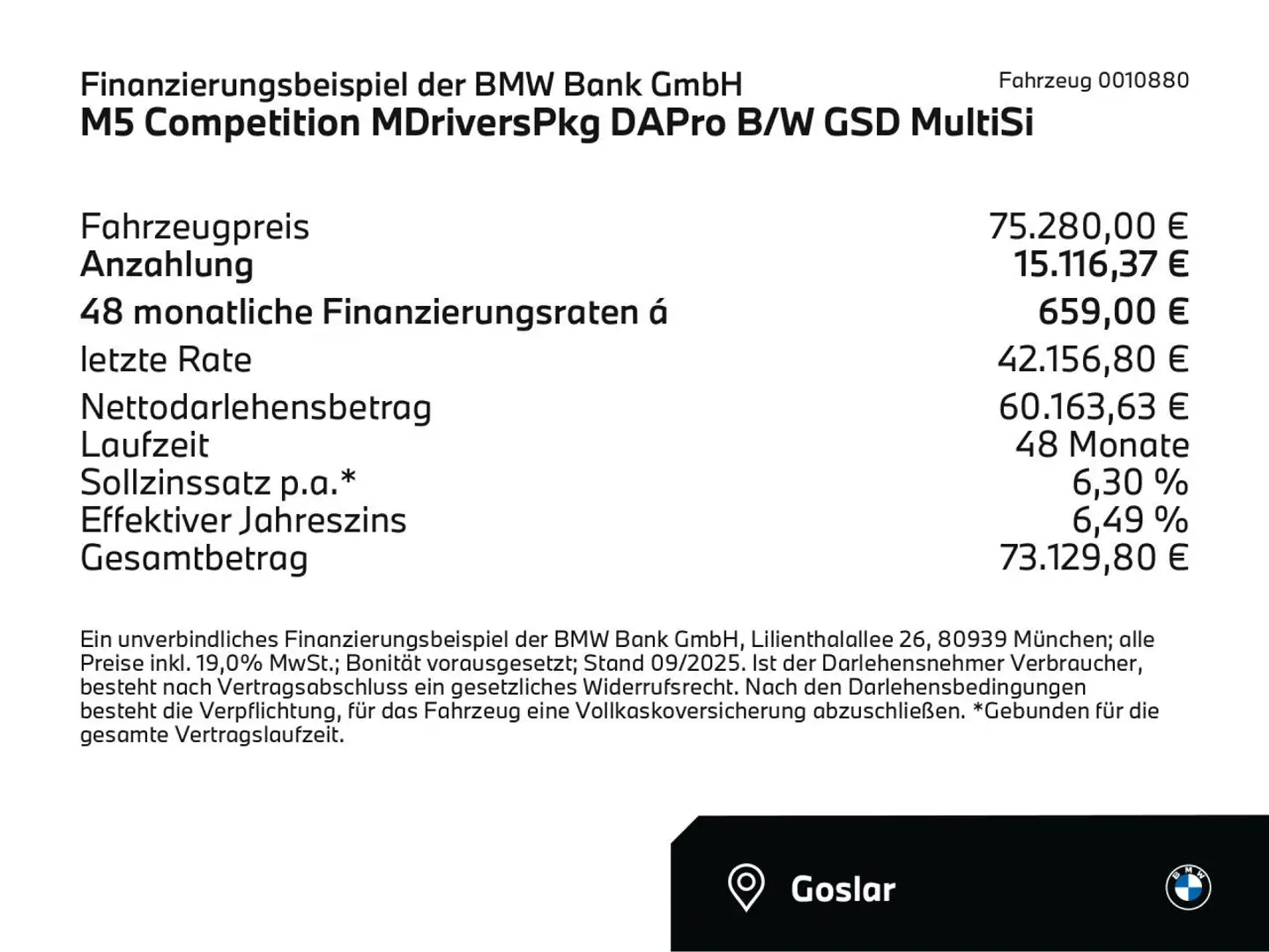 BMW M5 Competition MDriversPkg DAPro B/W GSD MultiSi Azul - 2