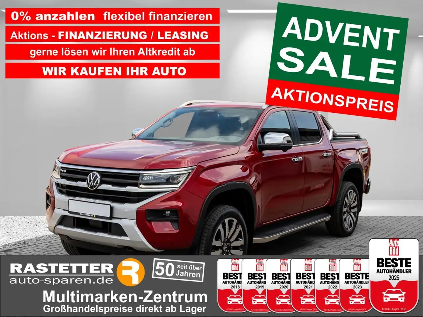 Volkswagen Amarok 3.0 TDI Aventura Styling+Standhzg+21Z+AHK+Leder+Ha Rouge - 1