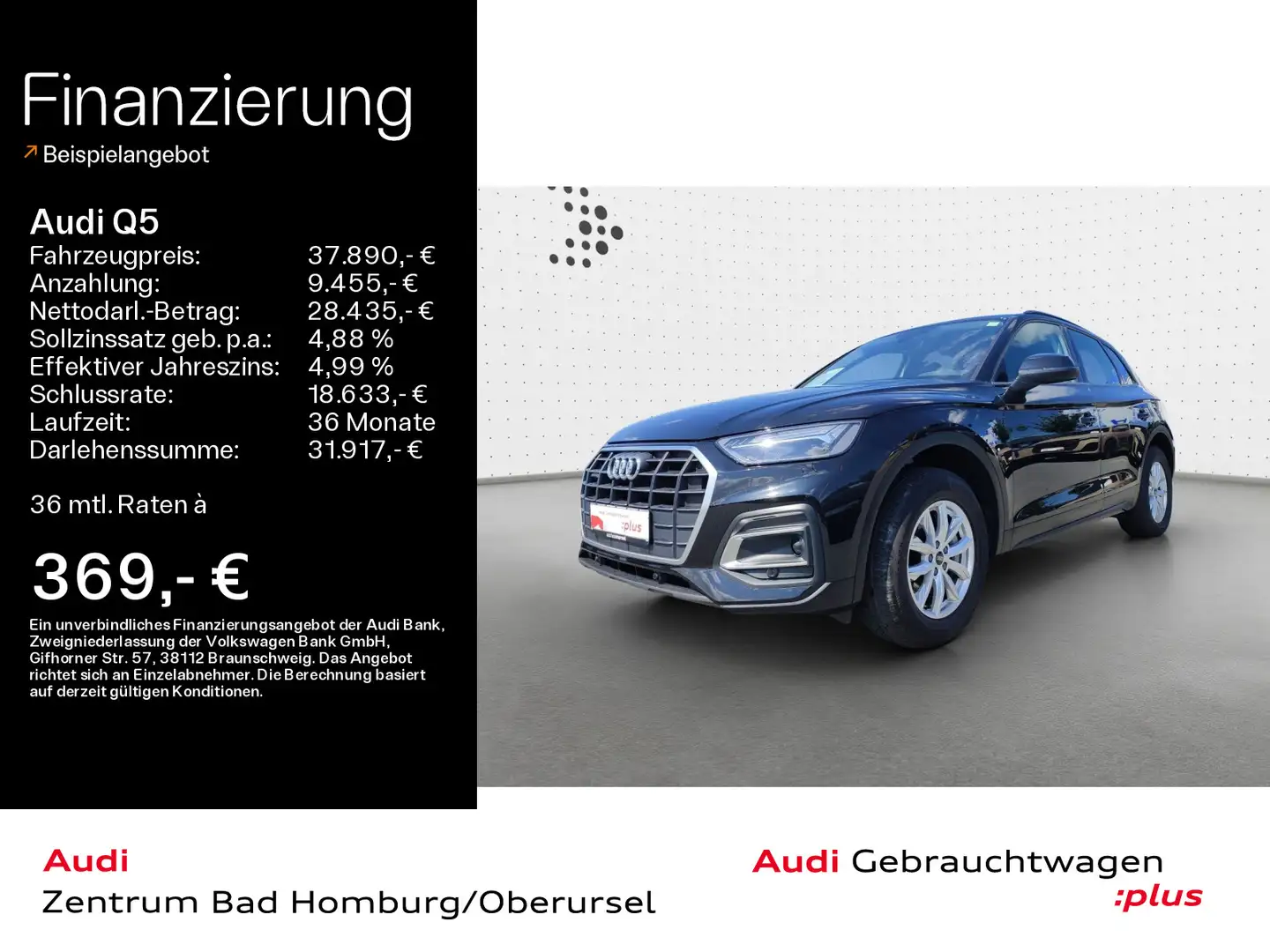 Audi Q5 50 TFSI e quattro*Audi connect*Einparkhilfe*v Schwarz - 1