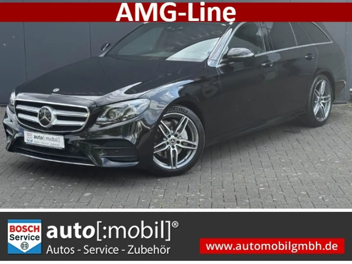 Mercedes-Benz E 220 T-Modell+AMG-Line+WIDESCREEN+NAVI+PANO Zwart - 1
