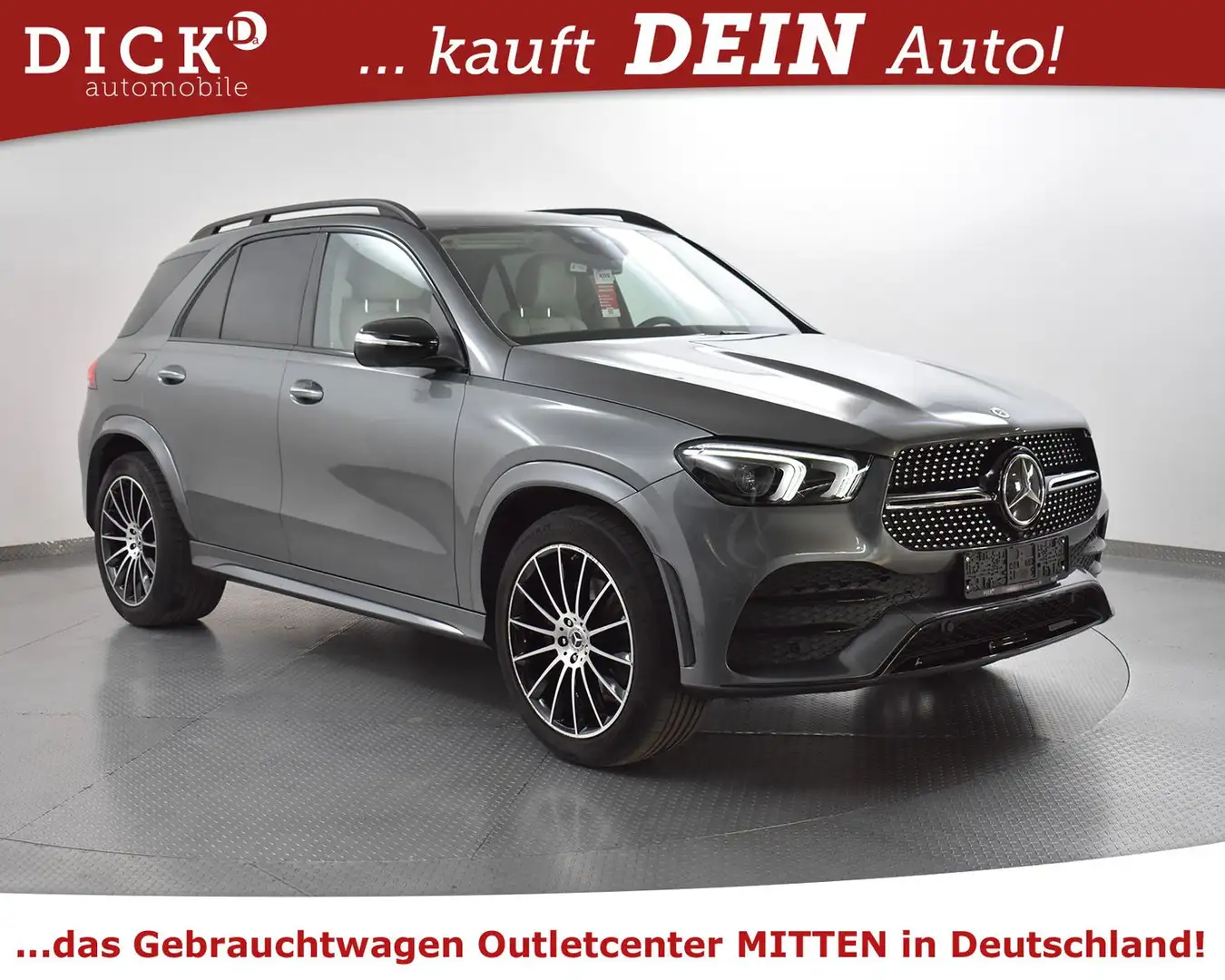 Mercedes-Benz GLE 350 d 4M 2X AMG Line NIGHT+LED+HEAD+BURM+360+ Grau - 1