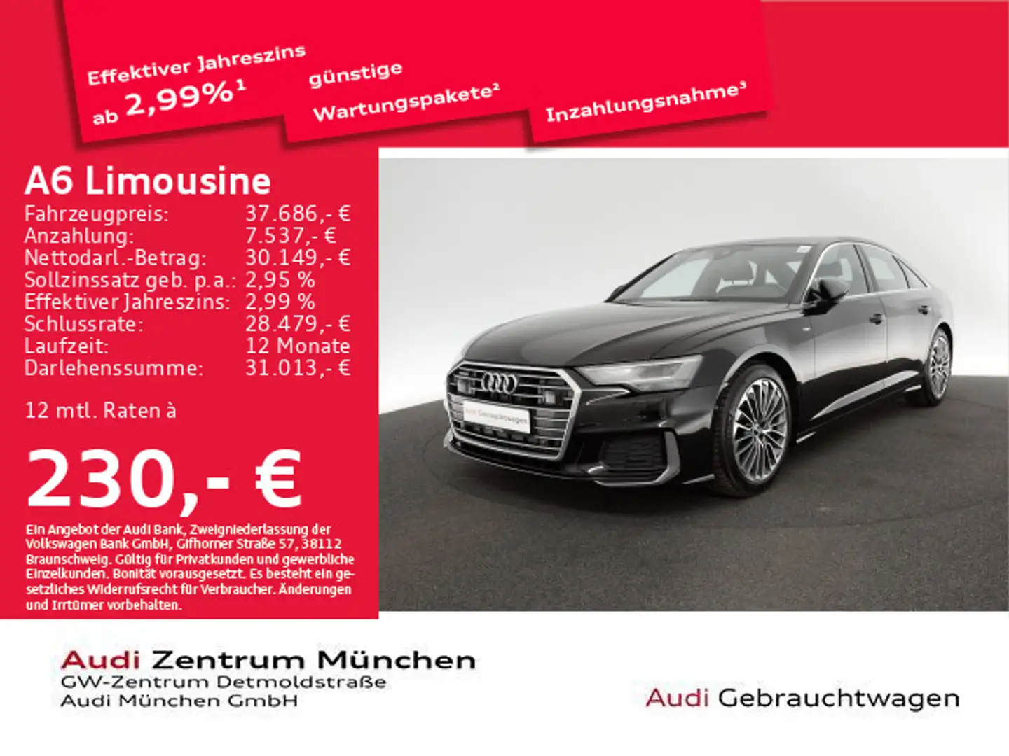 Audi A6 50 TFSI e qu. S tronic S line Virtu Schwarz - 1