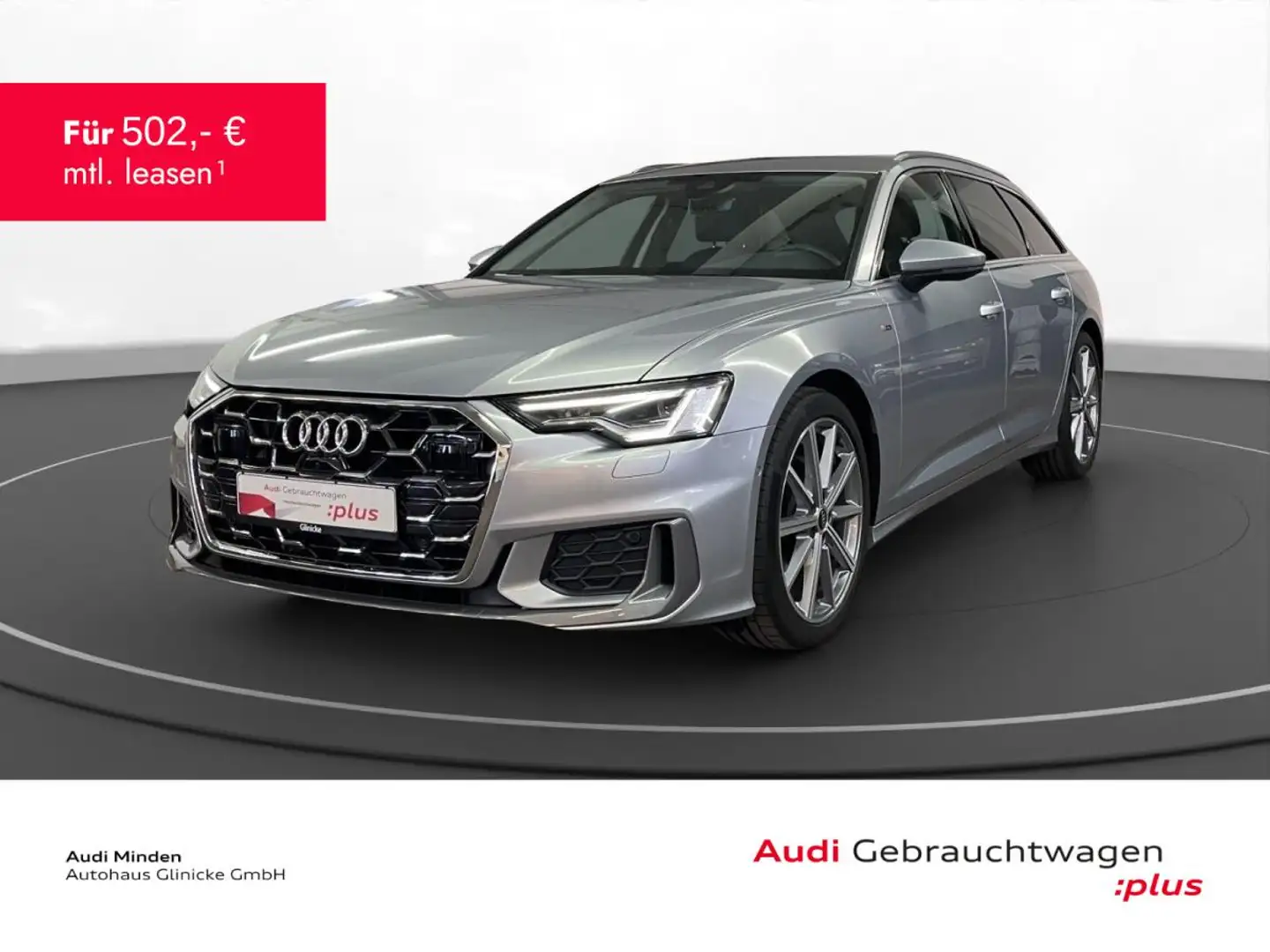 Audi A6 Avant 40 TDI S line AHK Matrix LM 20" Navi ACC Silber - 1