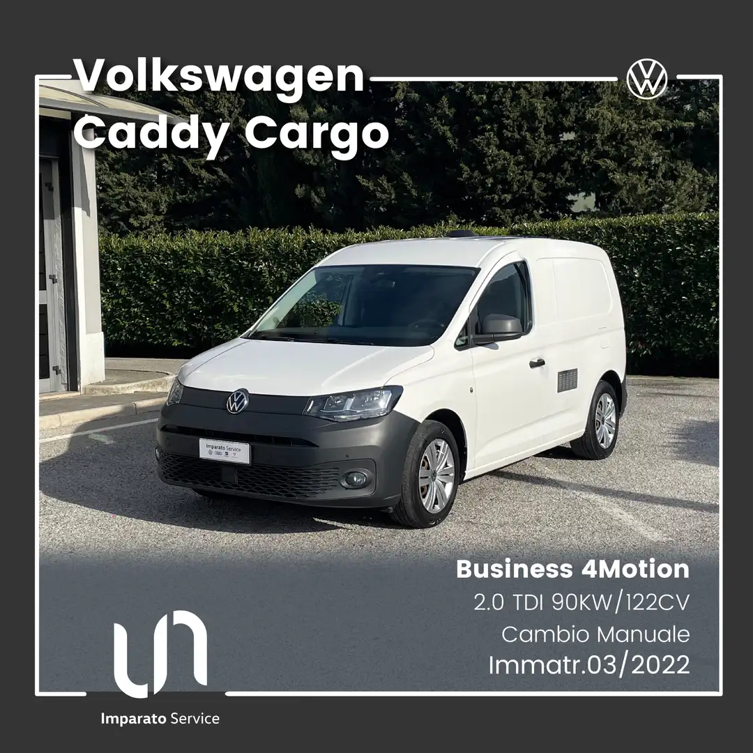 Volkswagen Caddy 2.0 TDI 90KW Cargo Business 4Motion ALLESTITA Blanc - 1