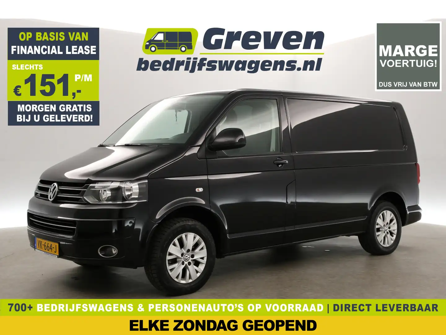 Volkswagen T5 Transporter 2.0 TDI L1H1 | MARGE! | Airco Cruise Navigatie 16" Noir - 1