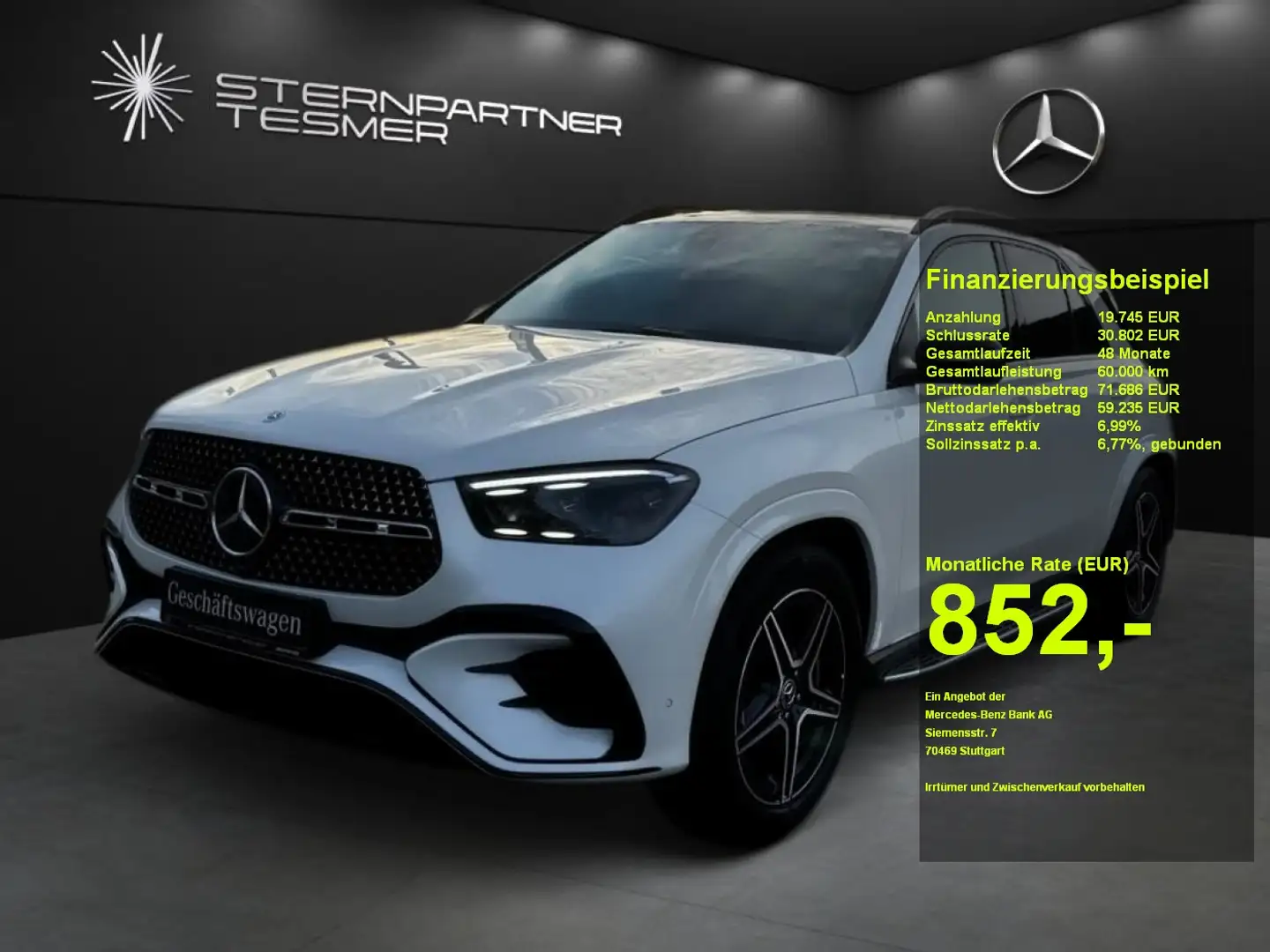 Mercedes-Benz GLE 350 de 4MATIC AMG Leder#AHK#360#KeyLess#HuD Alb - 1