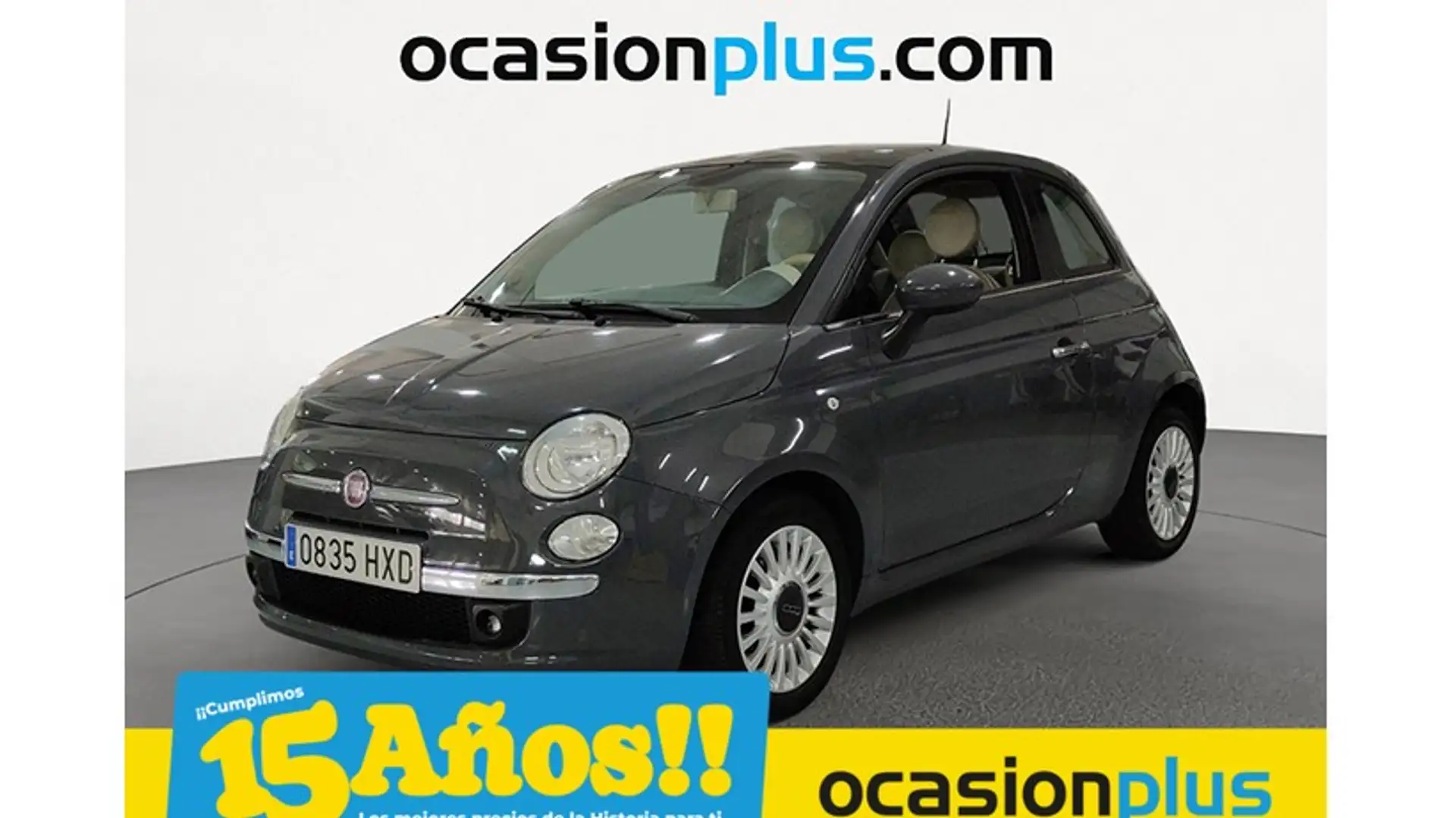Fiat 500 1.2 Lounge Gris - 1