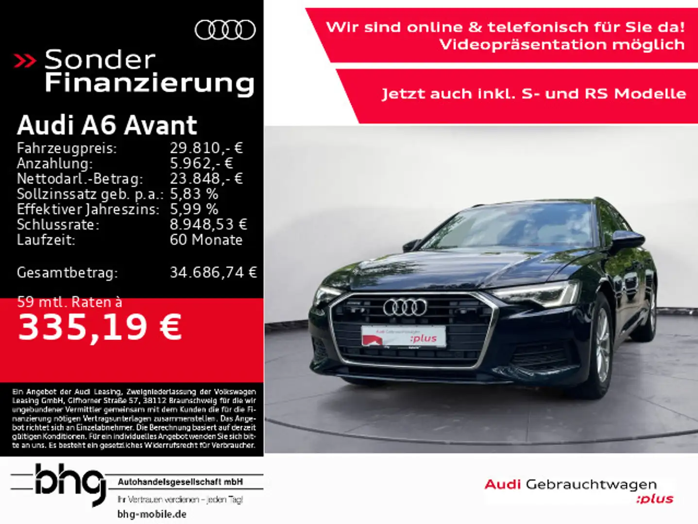 Audi A6 45 TDI quattro Matrix/Head-up/ACC/Kamer Blau - 1