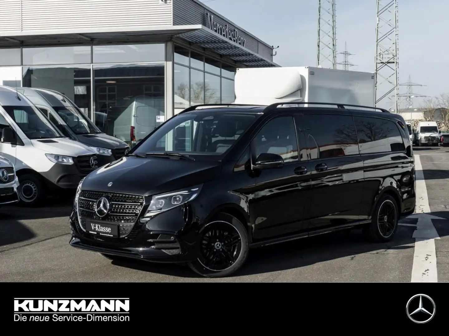 Mercedes-Benz V 300 d 4M EXCLUSIVE Extralang AMG Night AHK 360° Zwart - 1