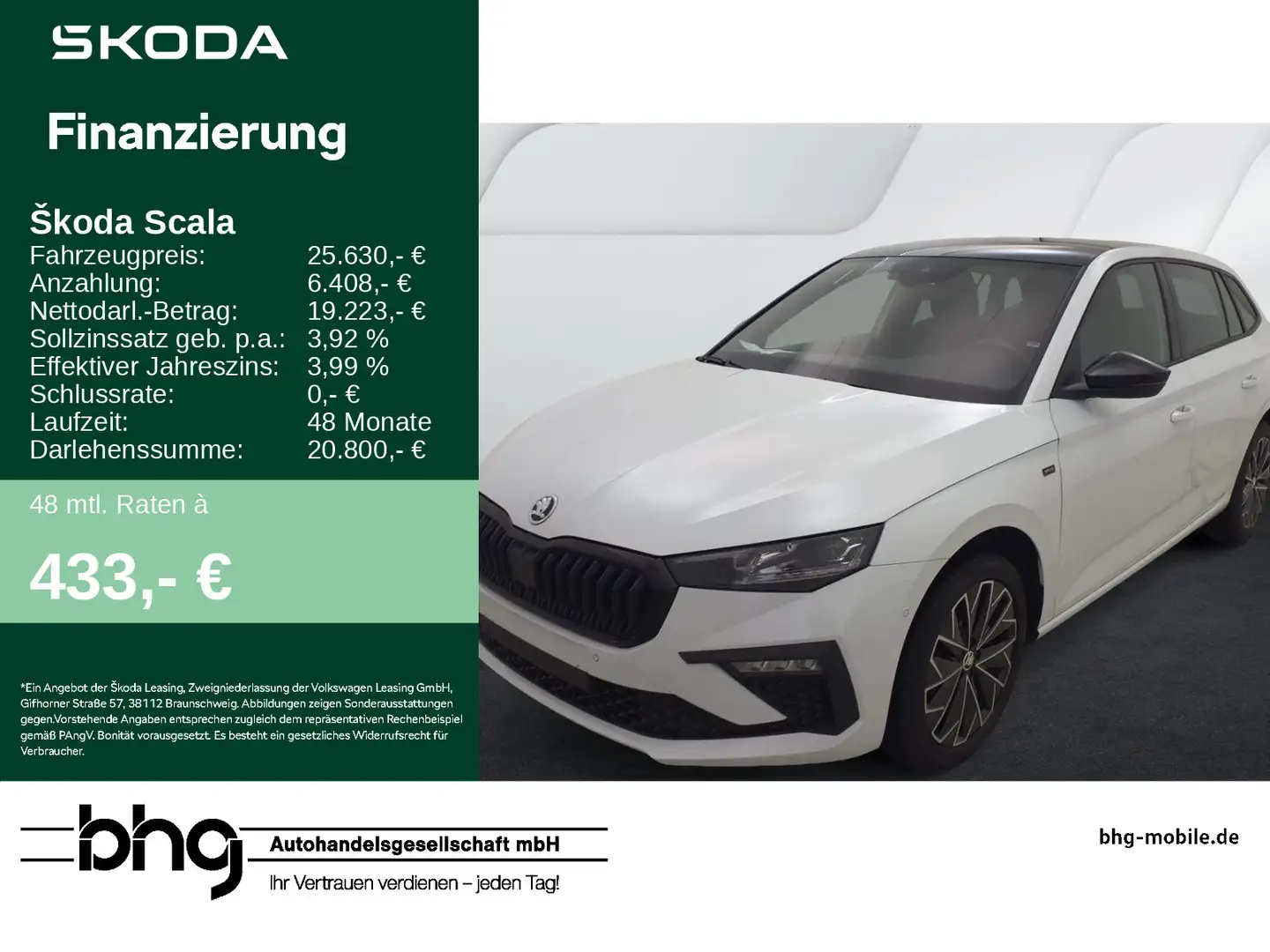Skoda Scala 1.0 TSI DSG Drive *ACC*NAVI*MATRIX* Weiß - 1