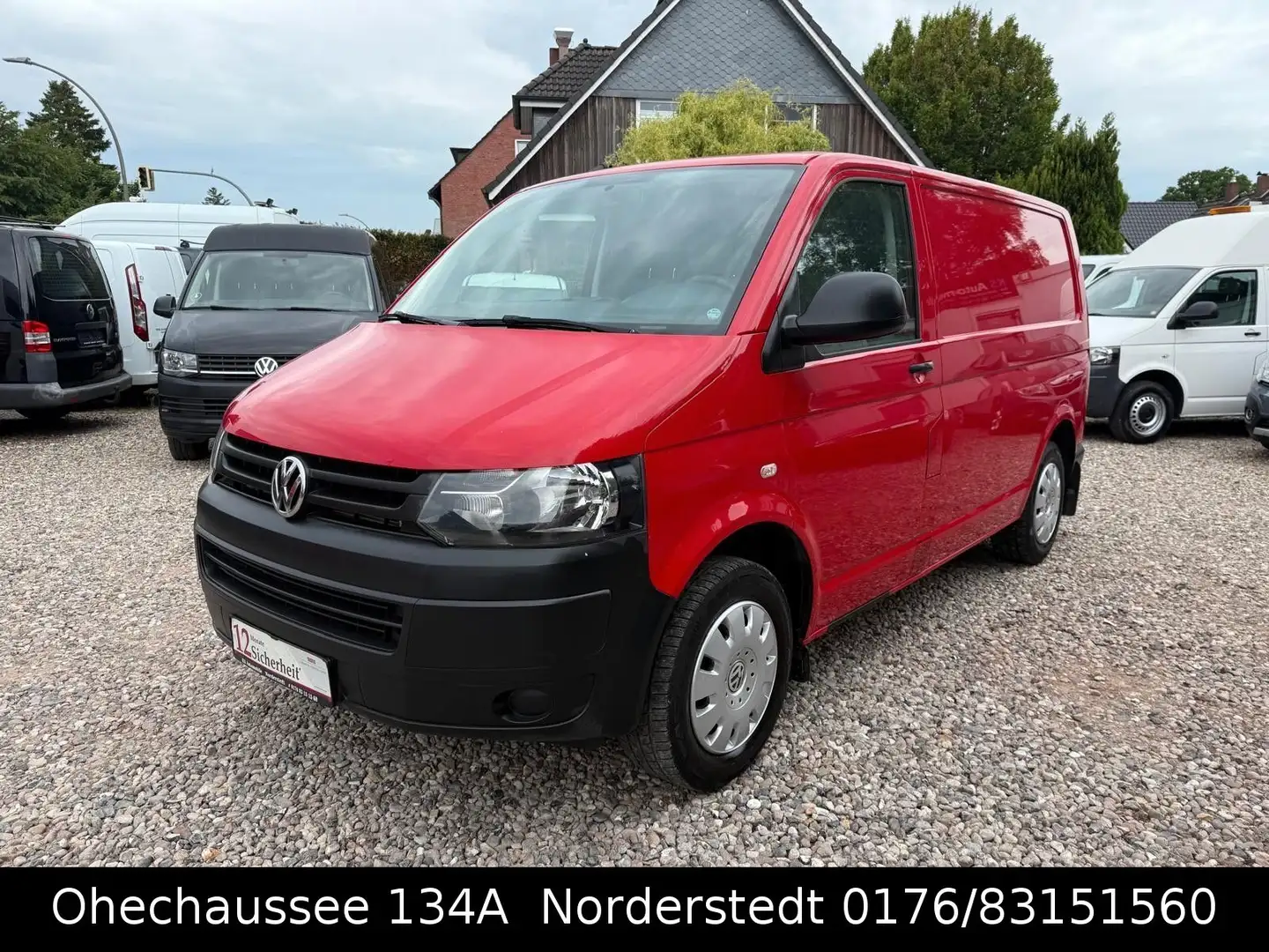 Volkswagen T5 Transporter Kasten  2.0TDI 114HK Top Zustand Rot - 1