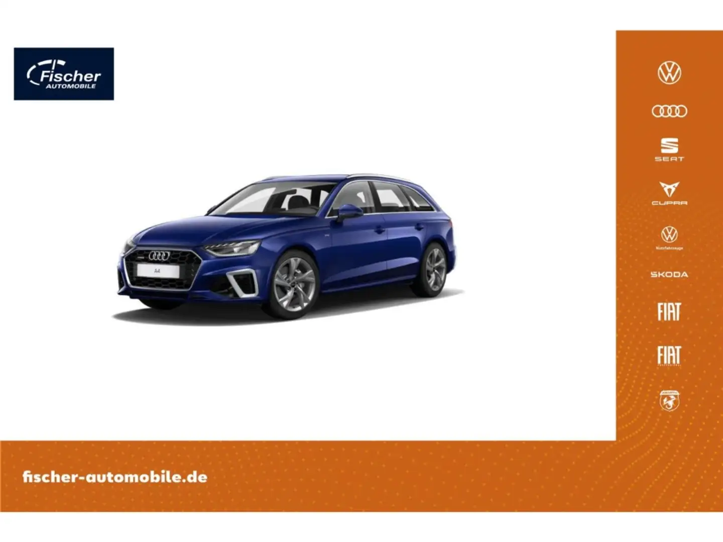 Audi A4 Avant 40 TDI quattro S line AHK/NAV/RFK/Leder Blau - 1