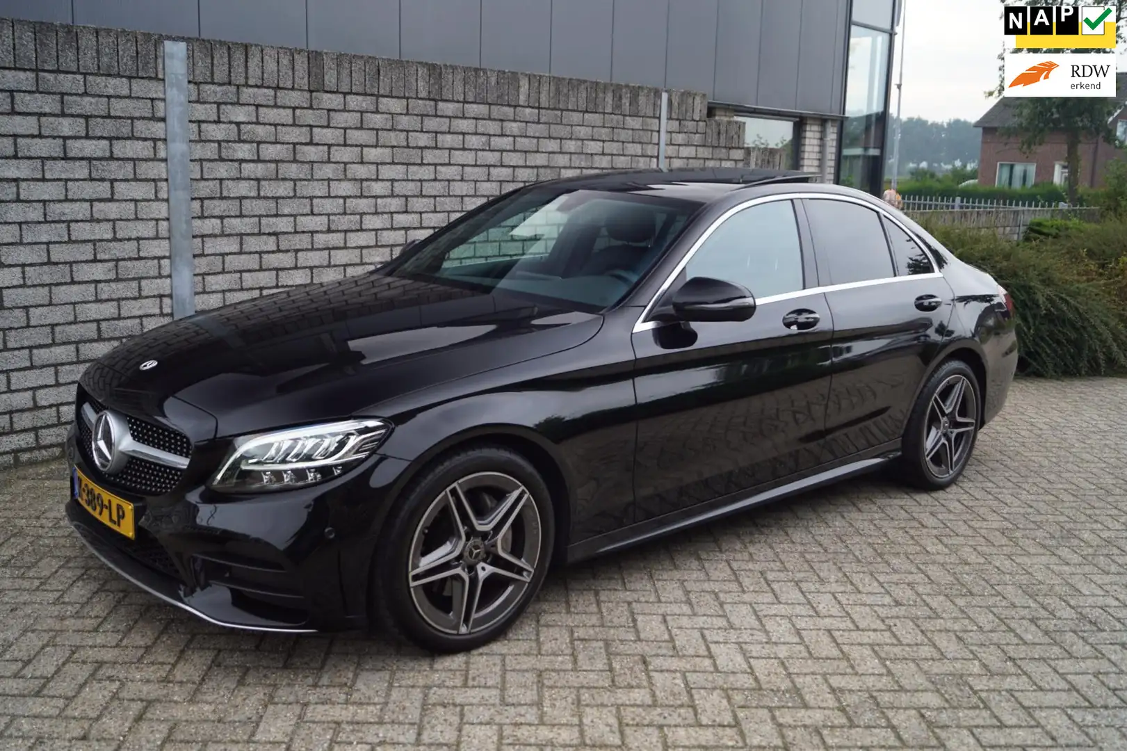 Mercedes-Benz C 180 Business Solution AMG Autom Panodak Leder/Alcantar Noir - 1