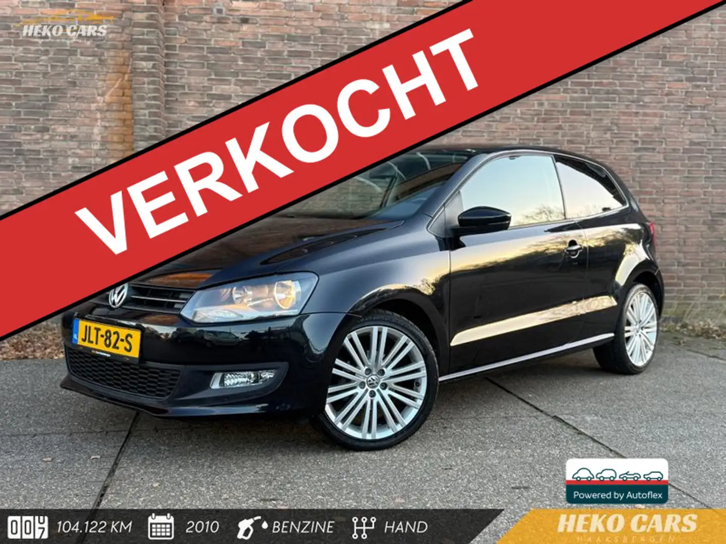 Volkswagen Polo 1.4-16V Team·Cruise·Stoelverw.·Airco·CarPlay Zwart - 1