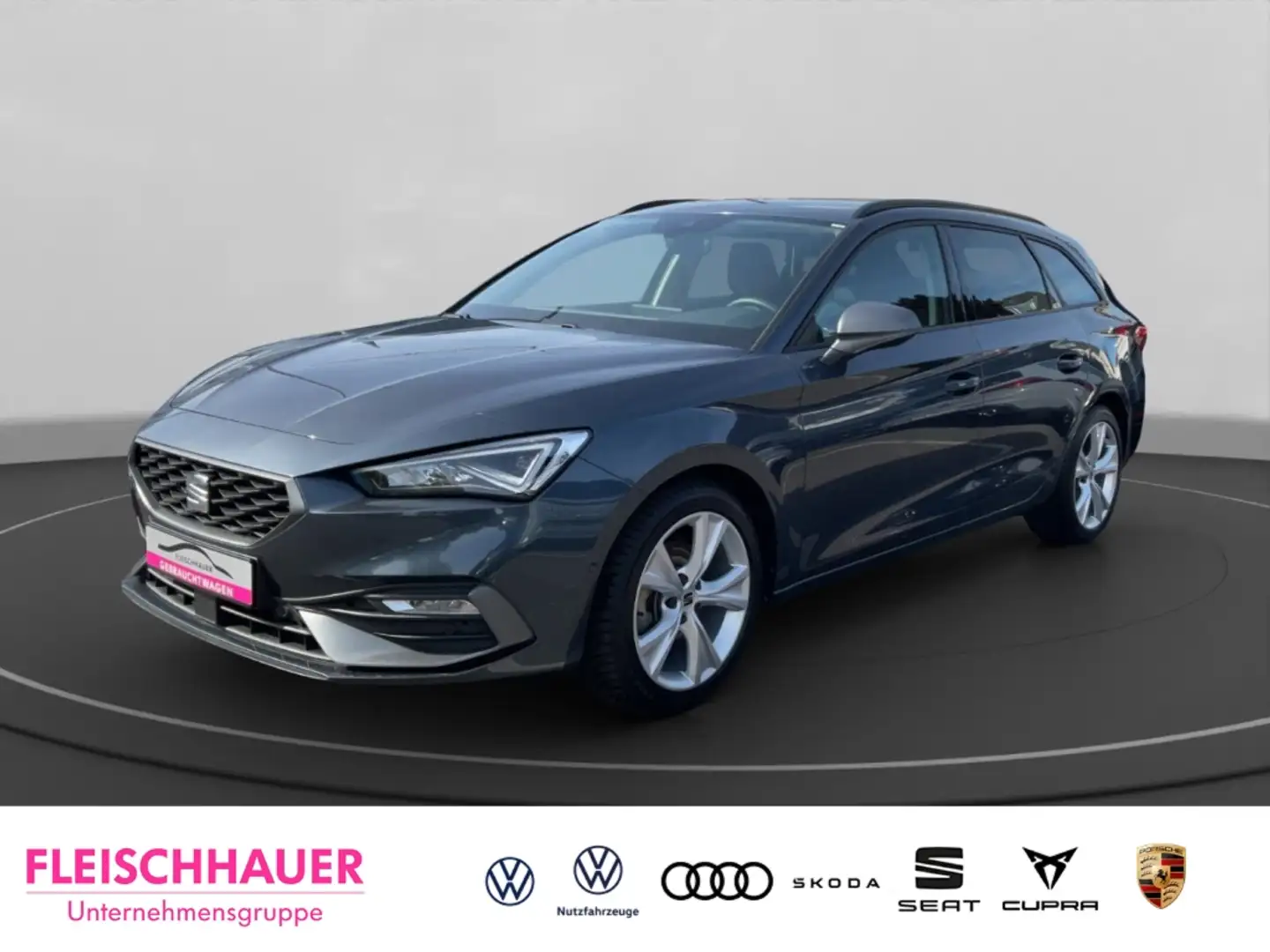 SEAT Leon Sportstourer 1.5 eTSI FR Navi VC LED ACC Apple Car Grau - 1