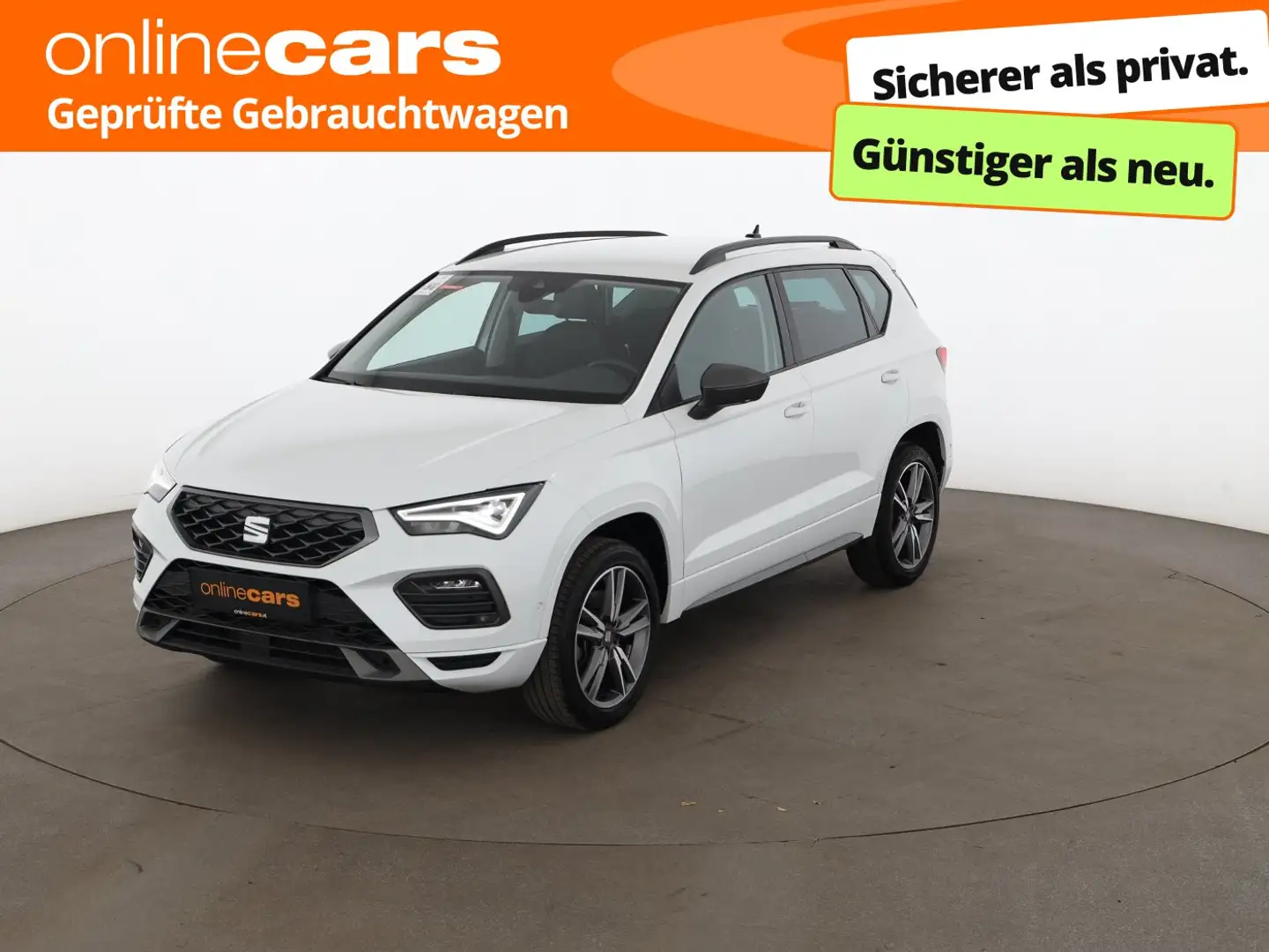 SEAT Ateca 2.0 TDI FR Aut LED RADAR NAVI R-CAM ASSIST Weiß - 1