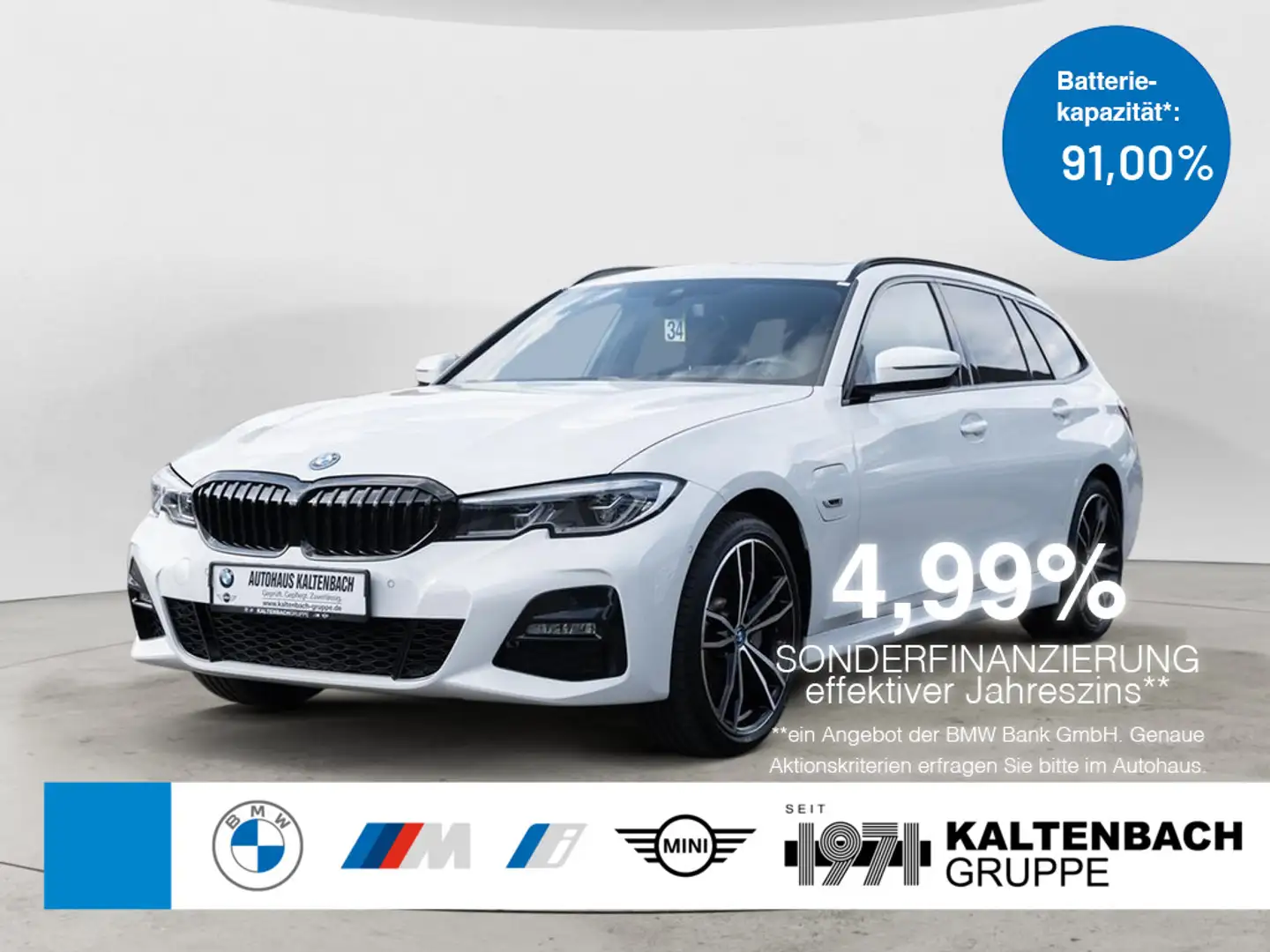 BMW 330 e Touring xDrive M-Sport PANO AHK HUD LED Weiß - 1