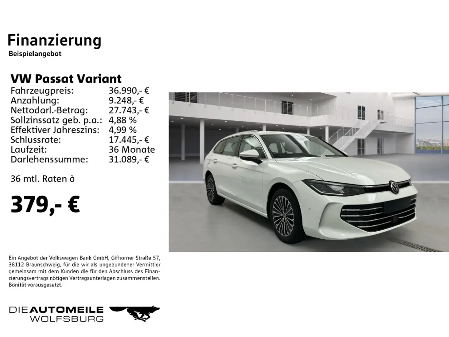 Volkswagen Passat Variant 1.5 eTSI DSG Elegance NAVI/IQ/HEA Weiß - 2