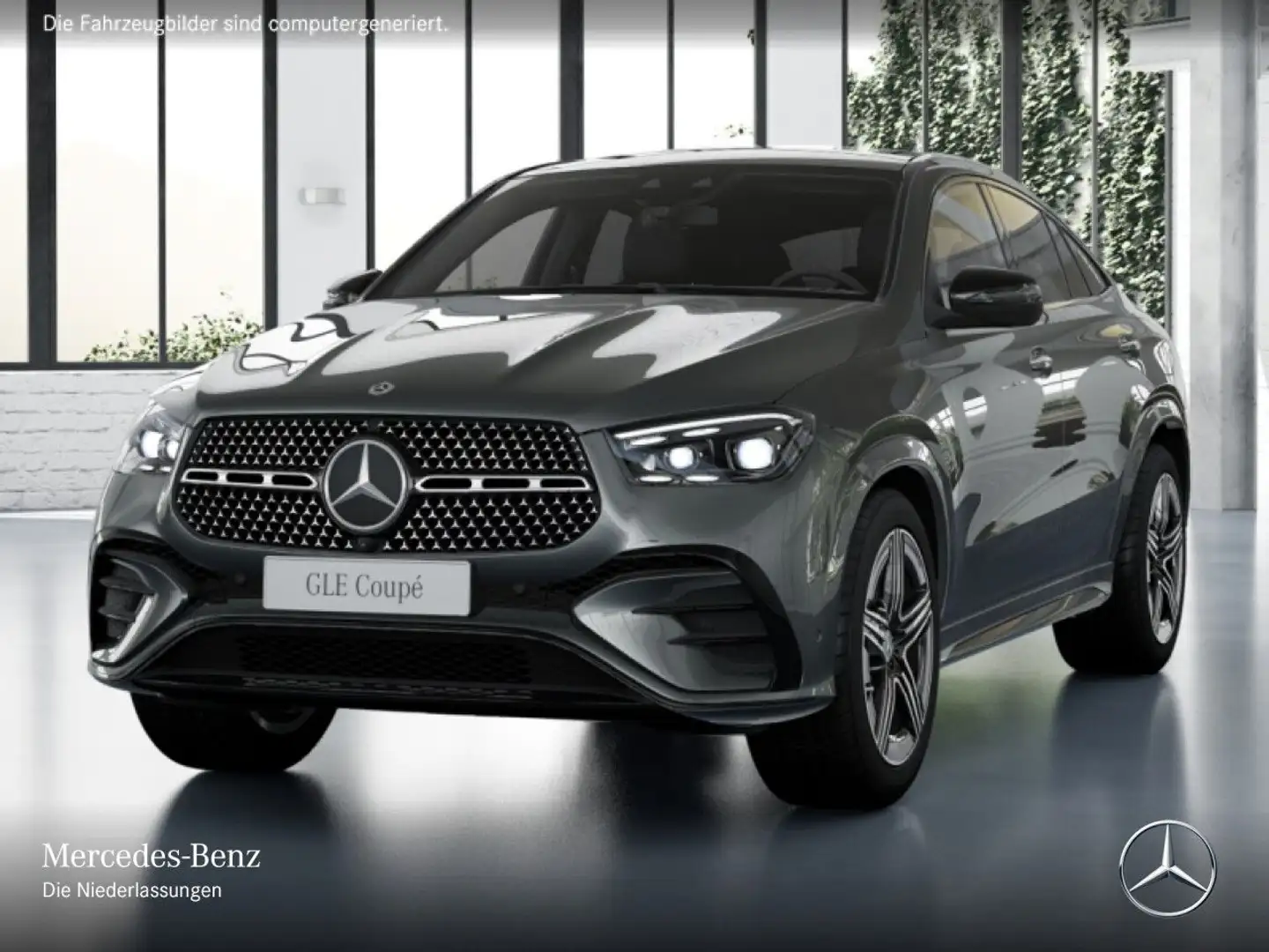 Mercedes-Benz GLE 350 de Coupé 4M AMG+NIGHT+PANO+360+AHK+HUD+9G Grau - 2