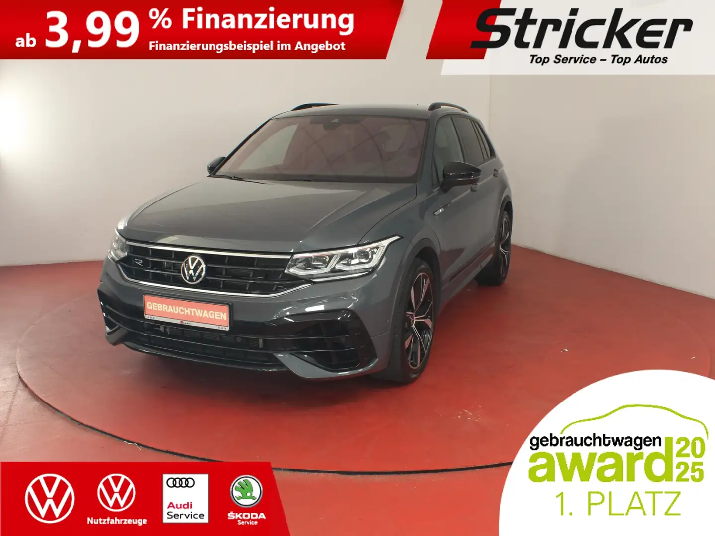 Volkswagen Tiguan R Black Style 2.0TSI 433,-ohne Anzahlung Travel A Grau - 2