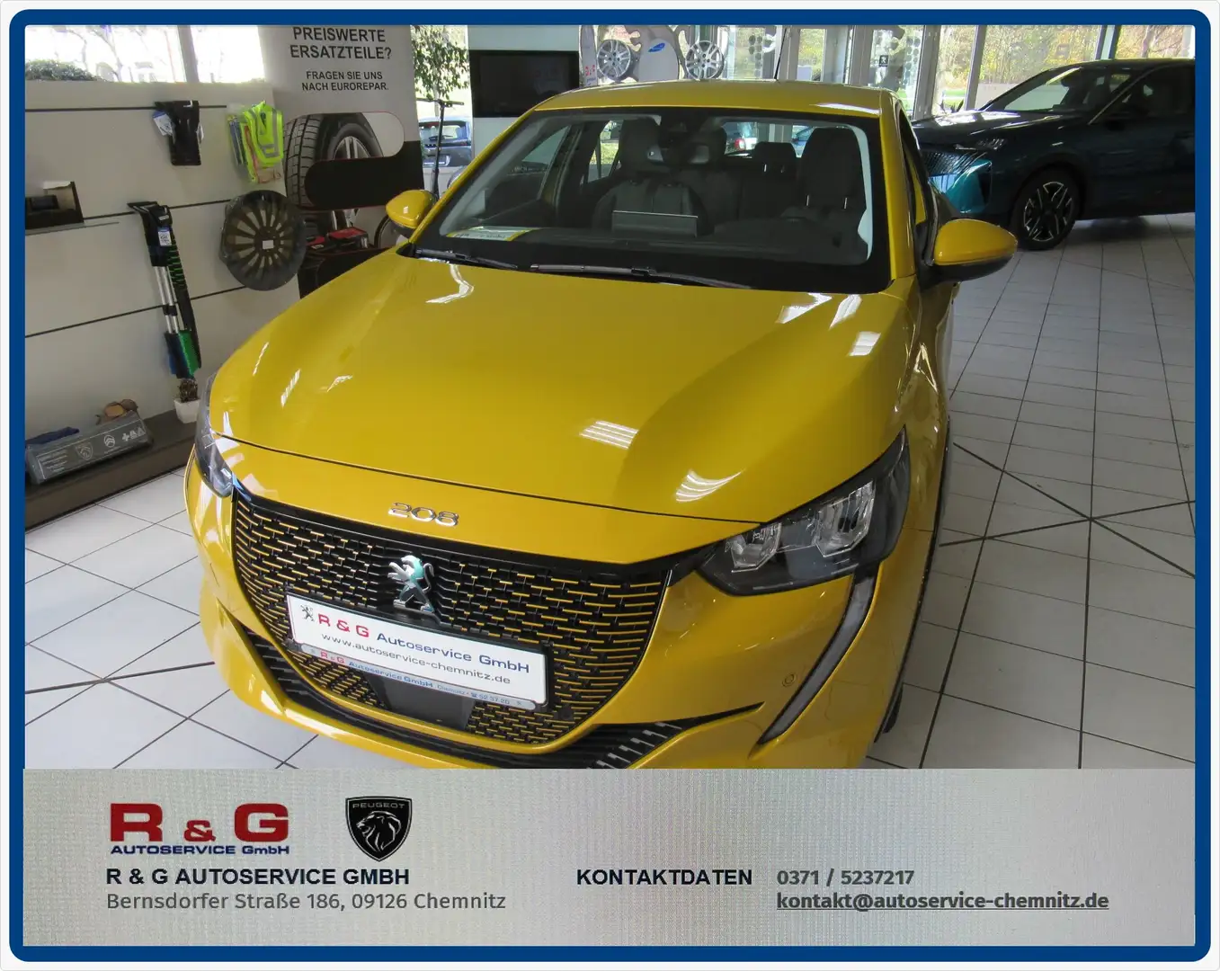 Peugeot 208 e- Allure 136 Navi, R-Kamera, LM, 11 Kw On, SHZ Gelb - 1