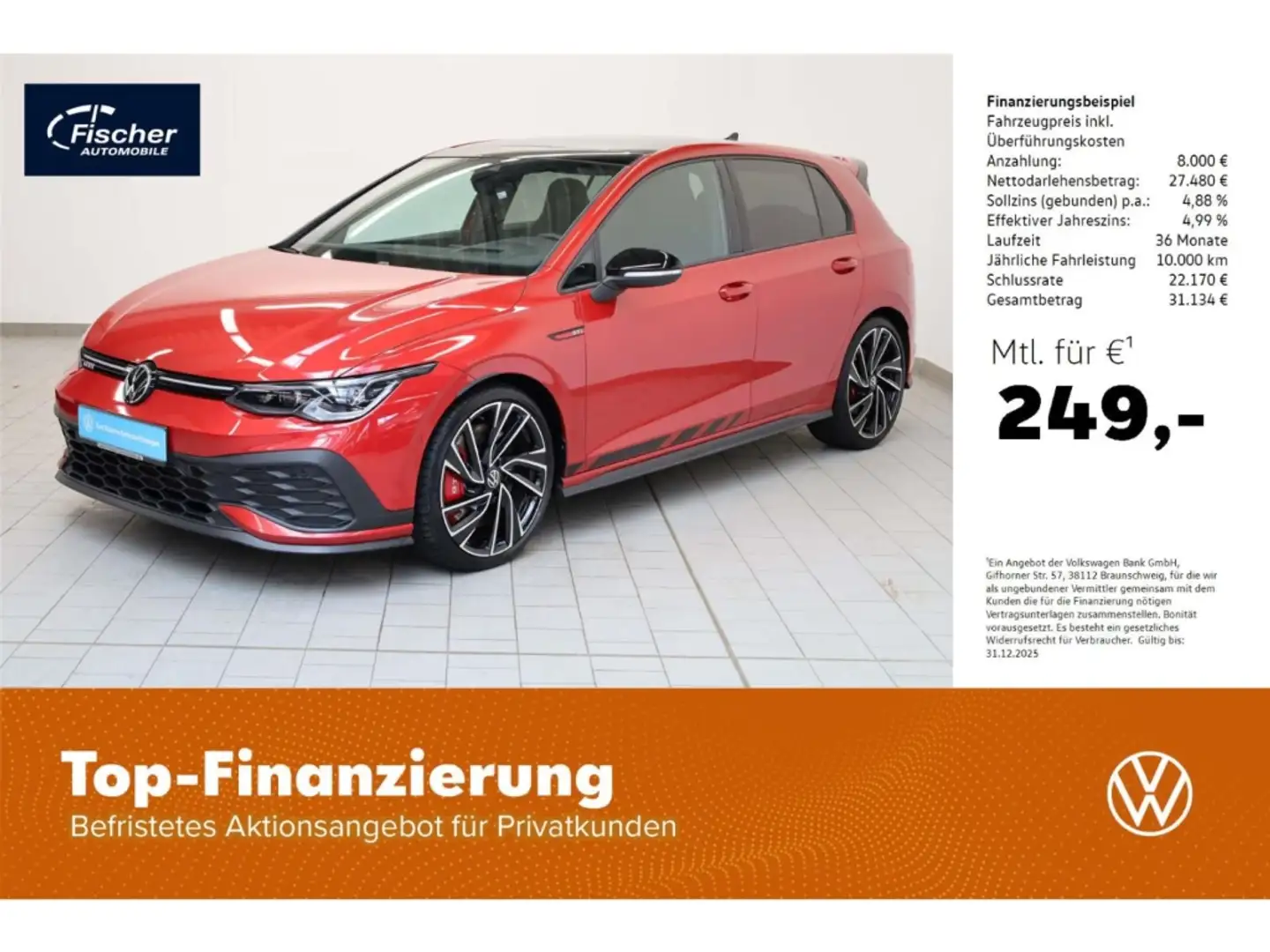 Volkswagen Golf GTI 2.0 TSI Clubsport Rot - 1
