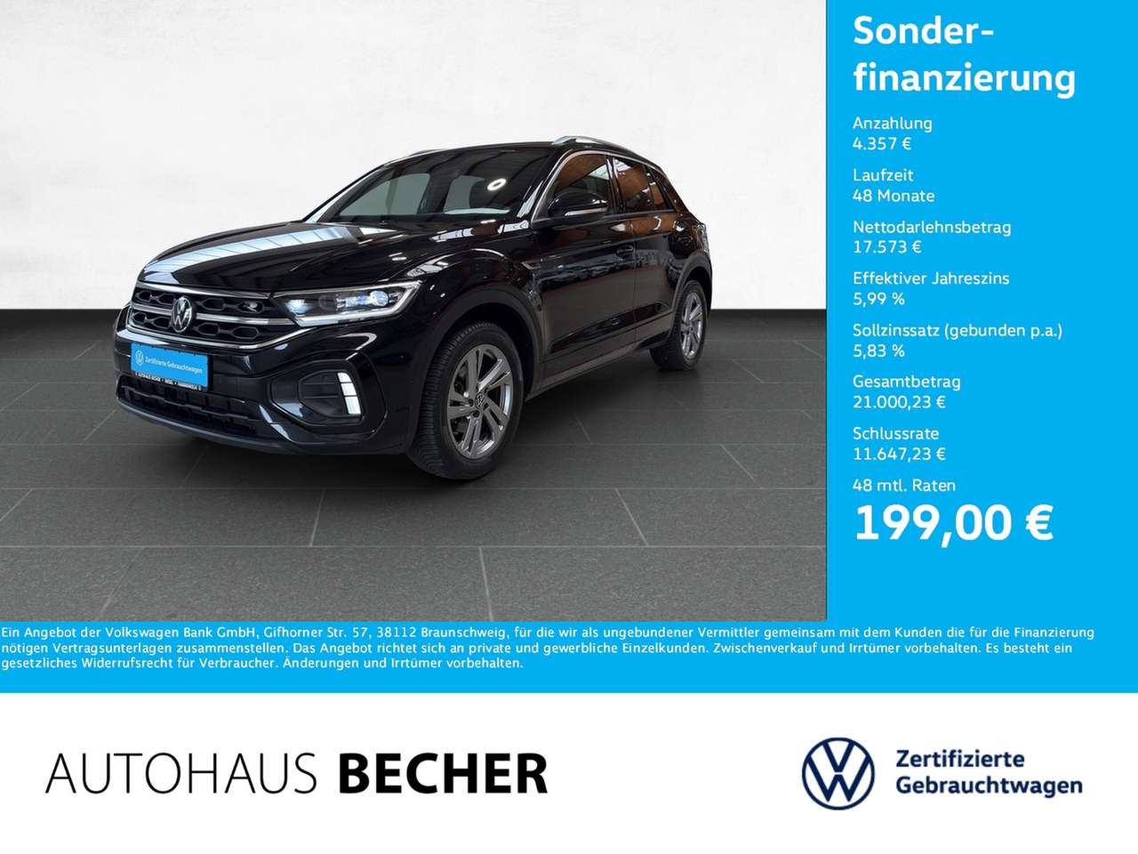 Volkswagen T-Roc 2022 — R-Line 1.0 TSI 6-Gang /AHK/CarPlay/LED