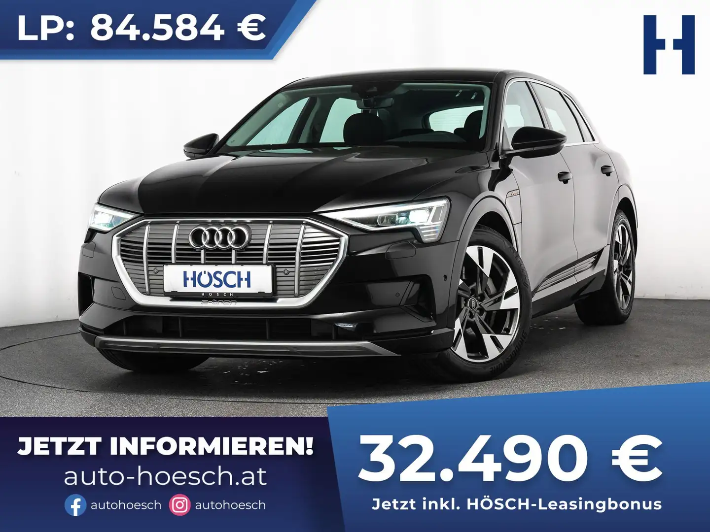 Audi e-tron 55 quattro Advanced TOP ERSTBESITZ Schwarz - 1