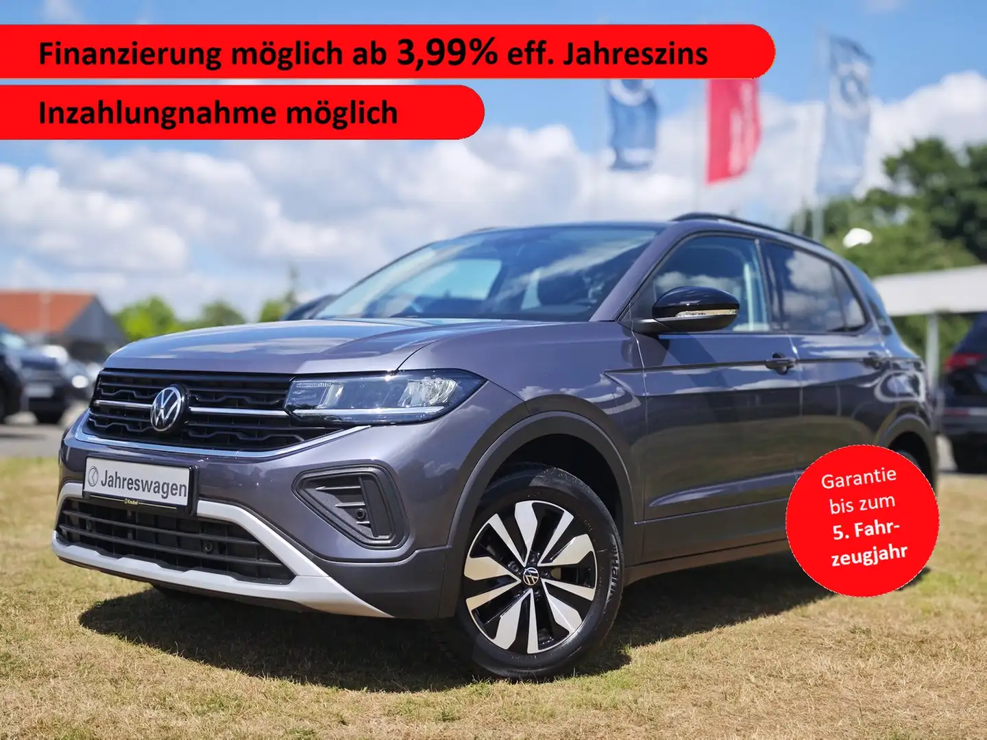 Volkswagen T-Cross GOAL 1.0 TSI DSG LED*Nav*SHZ*ACC*Alu* Grau - 1