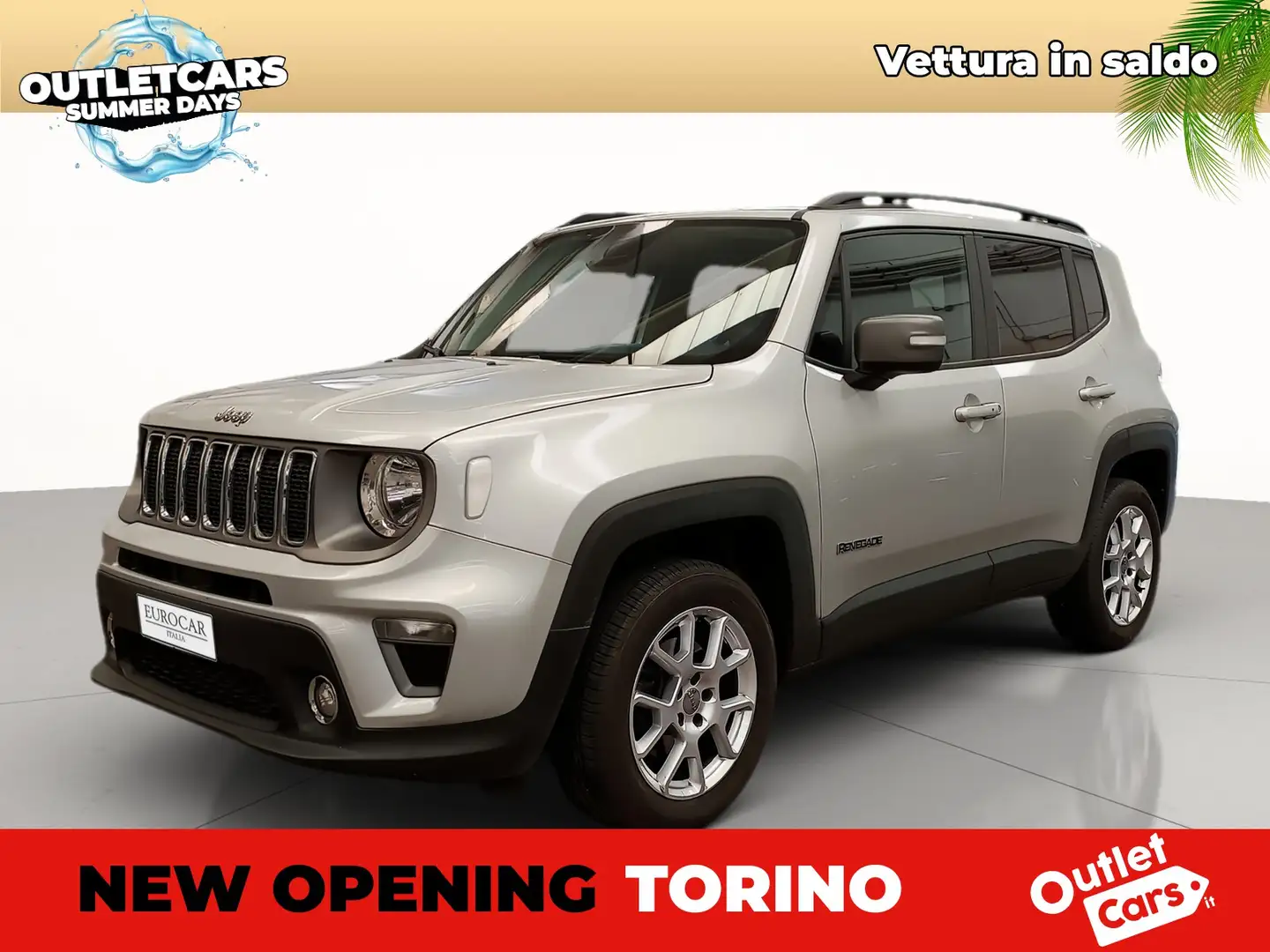 Jeep Renegade 2.0 mjt limited 4wd 140cv Zilver - 1