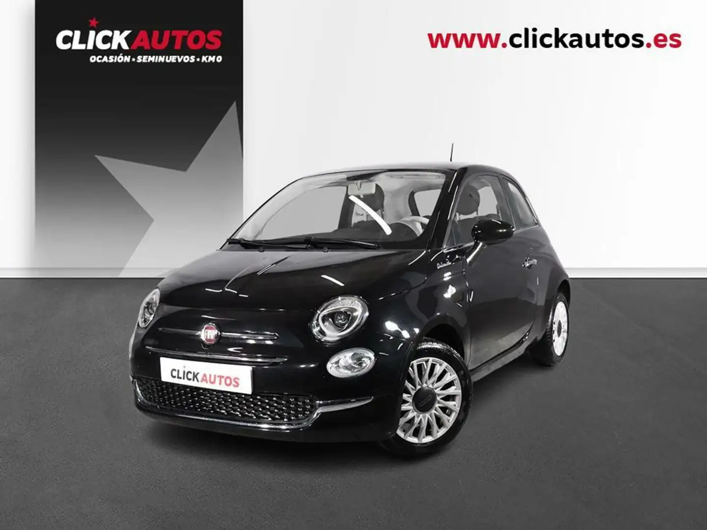 Fiat 500 1.0 Hybrid 70CV Dolcevita Zwart - 1