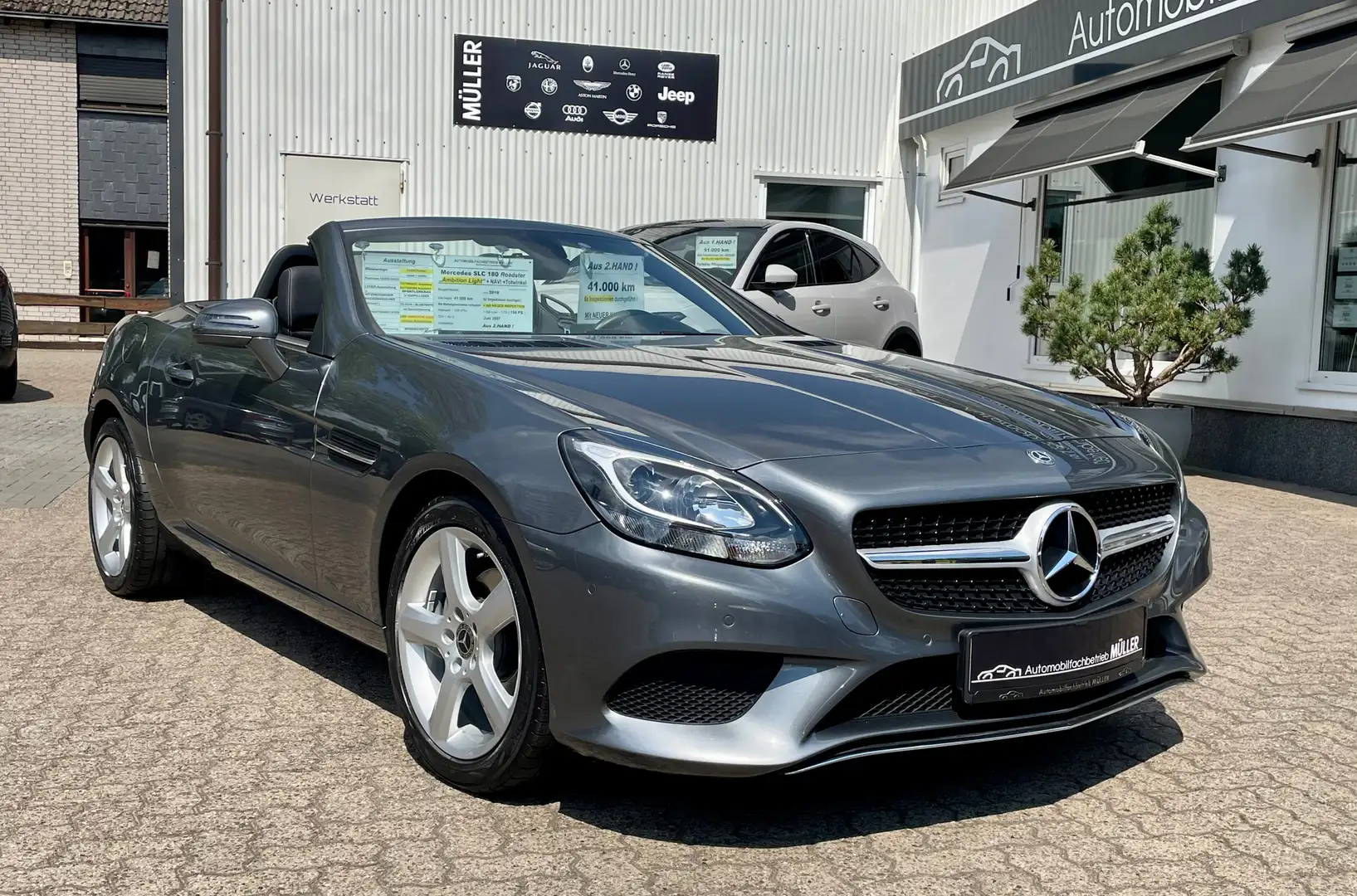 Mercedes-Benz SLC 180 "Ambition Light"+Navi+TOTWINKEL+LED+2Hd+TOPZUSTAND Grau - 2