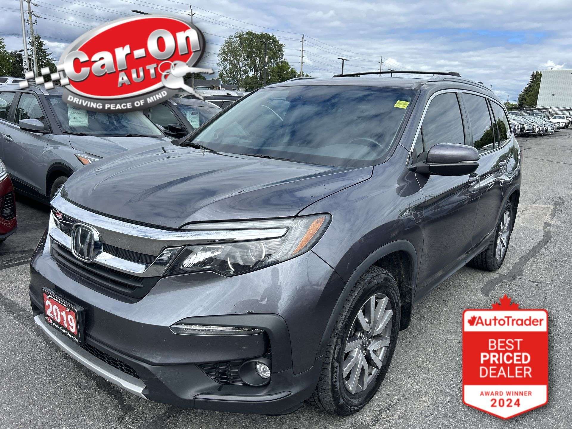 Gray 2019 Honda Pilot EX AWD SUV / Crossover All-Wheel Drive Automatic