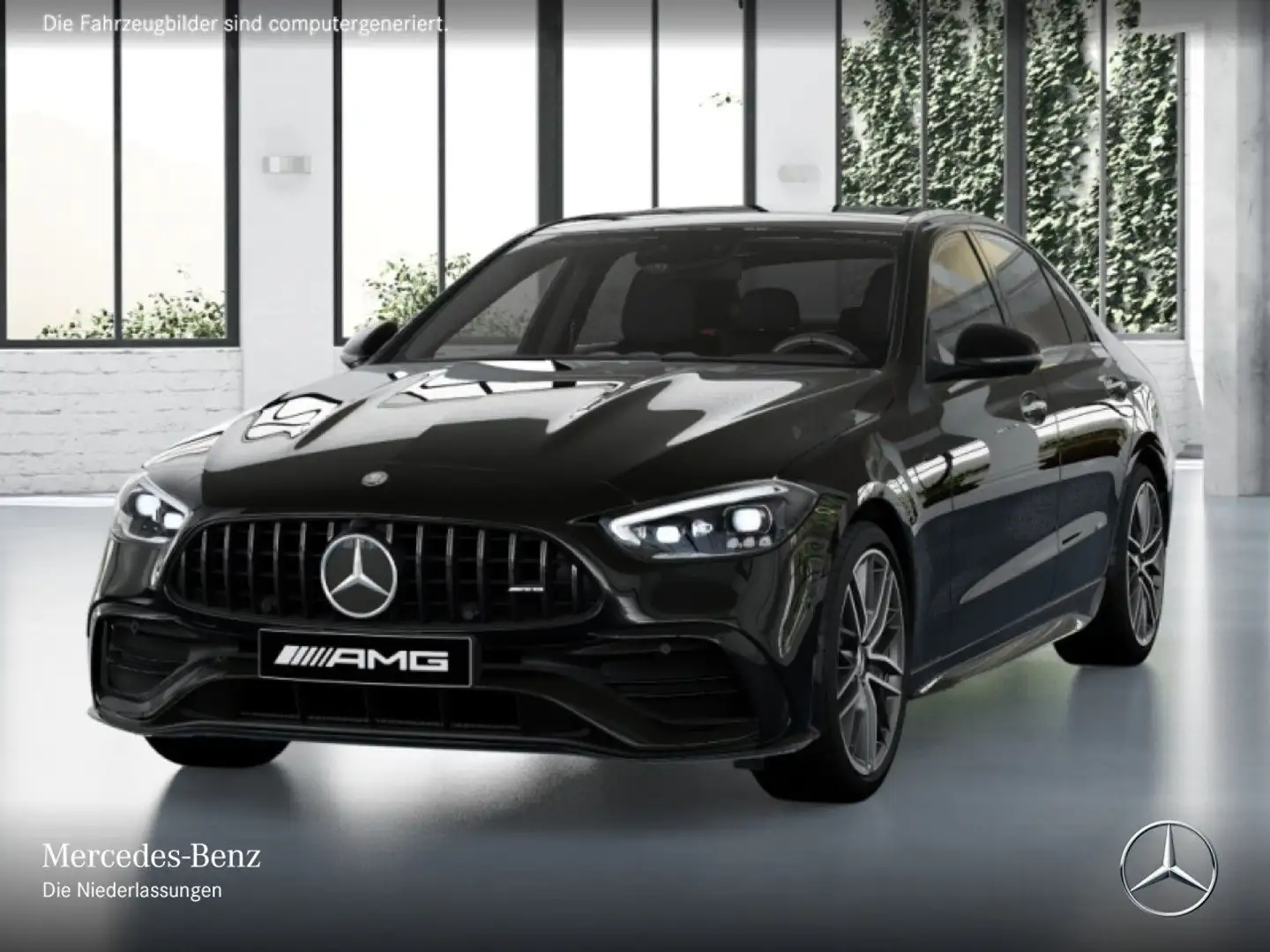 Mercedes-Benz C 43 AMG C 43 4M NIGHT+PANO+360+19"+KEYLESS+9G Schwarz - 2