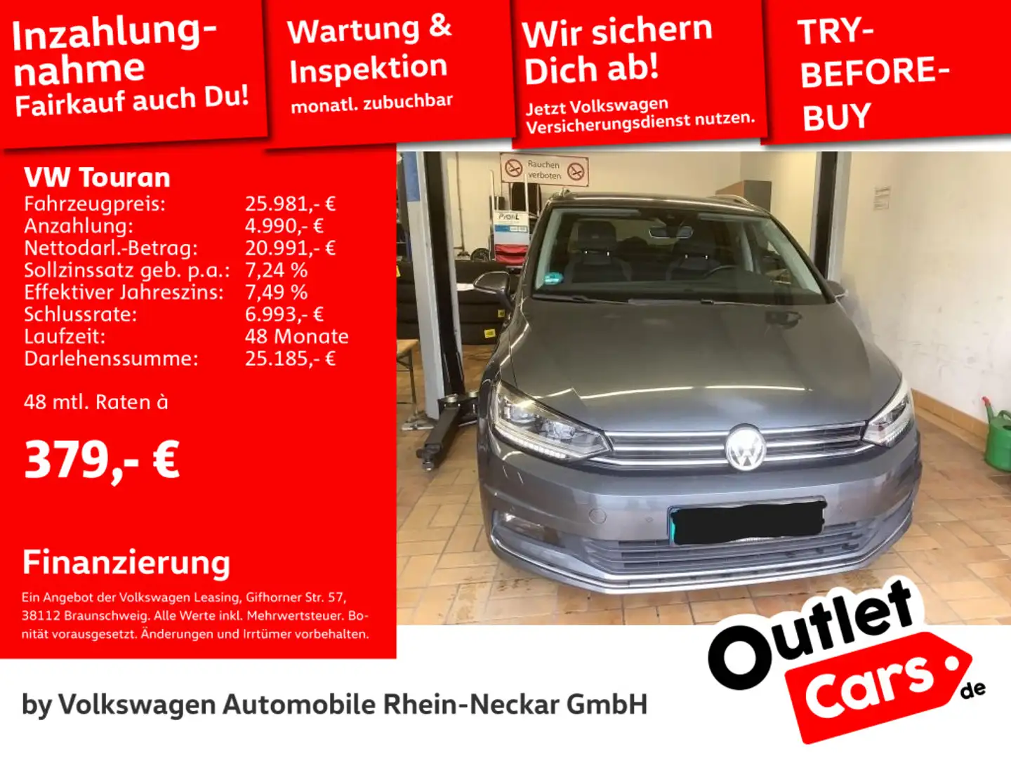 Volkswagen Touran 2.0 TDI Highline DSG LED Navi AHK uvm Szürke - 1