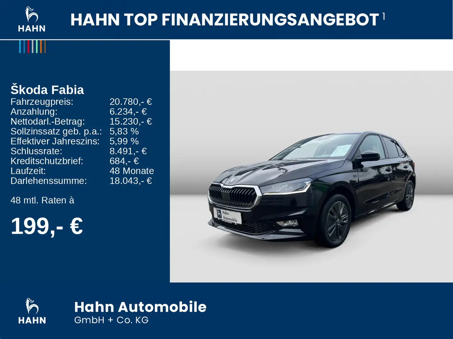 Skoda Fabia Drive 1,0 TSI 70 KW 5-Gang Infotainment Schwarz - 2