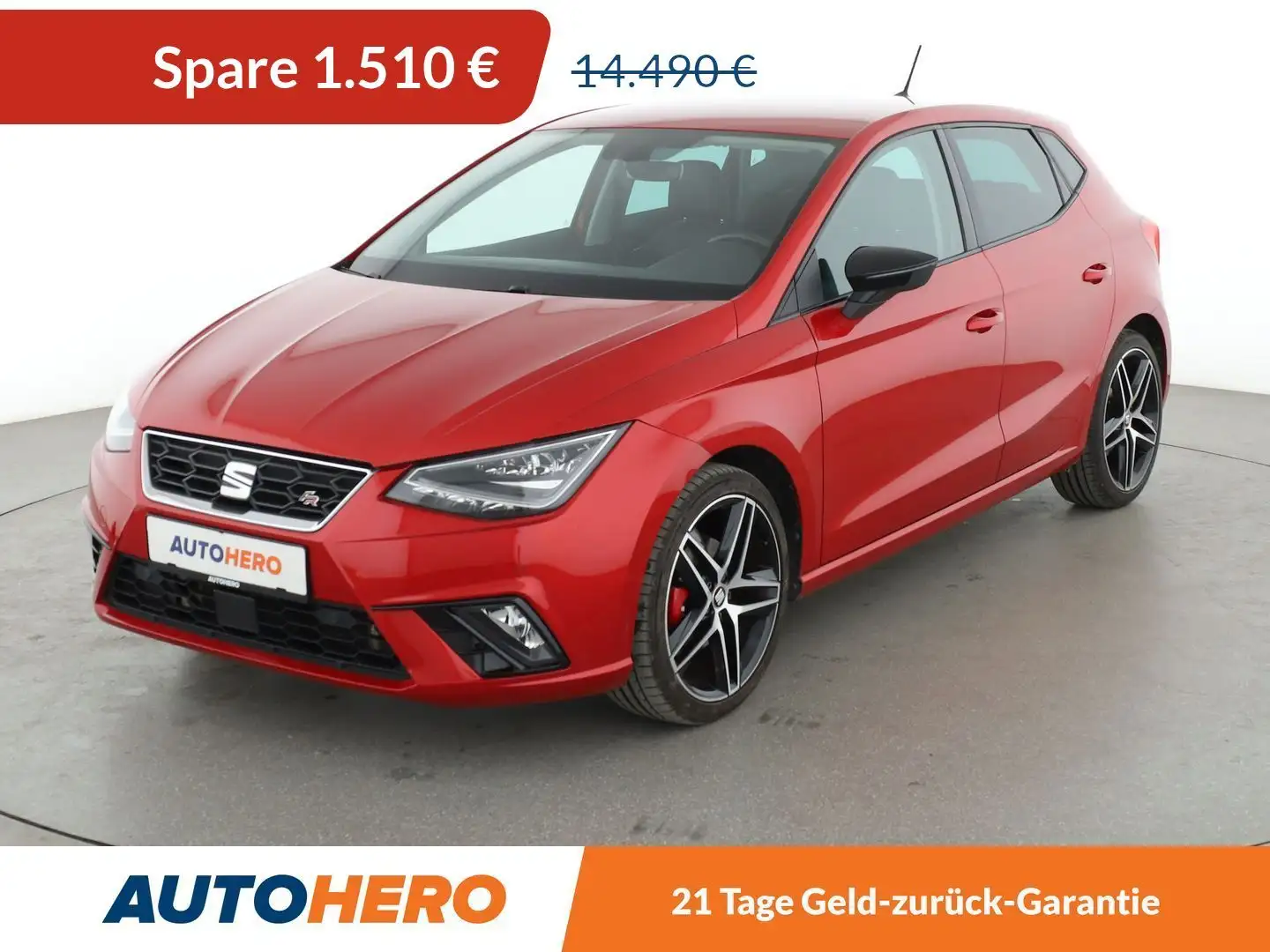 SEAT Ibiza 1.0 TSI FR*CAM*LED*PDC*SHZ*TEMPO*KLIMA*GARANTIE* Rouge - 1
