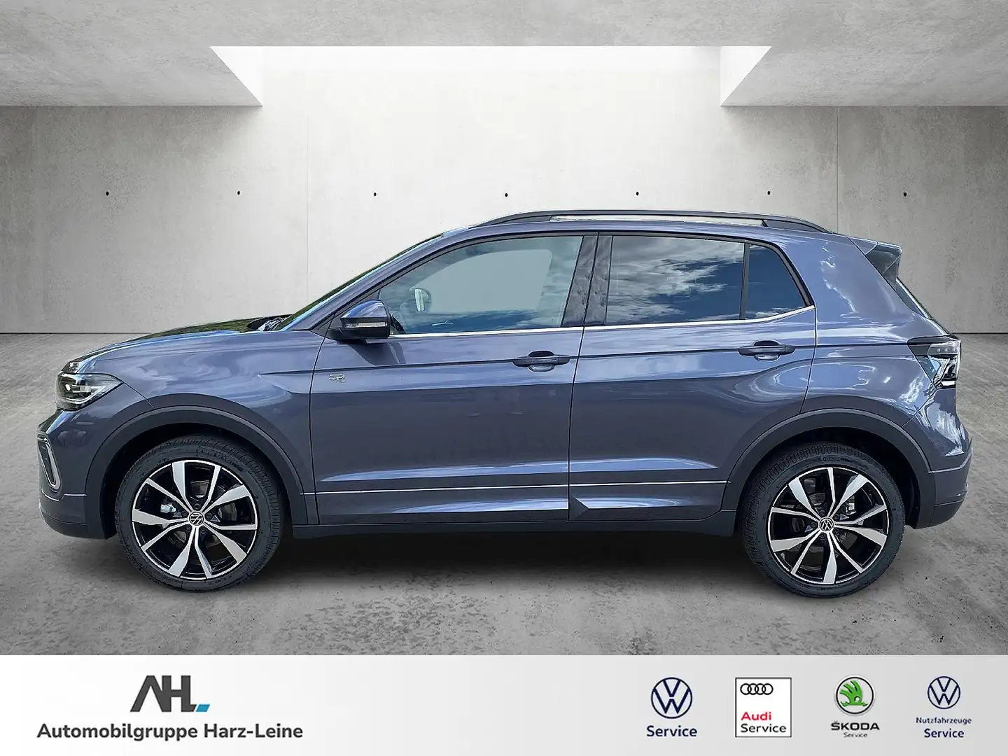 Volkswagen T-Cross 1.0 TSI "R-Line" DSG/AHK/NAVI/RFK/ACC/MATRIX Gris - 2