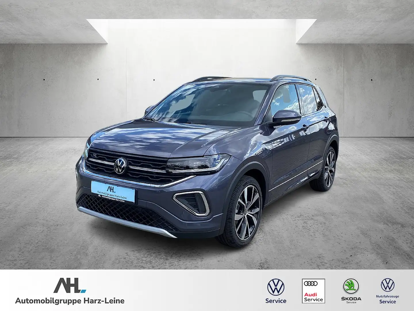 Volkswagen T-Cross 1.0 TSI "R-Line" DSG/AHK/NAVI/RFK/ACC/MATRIX Gris - 1