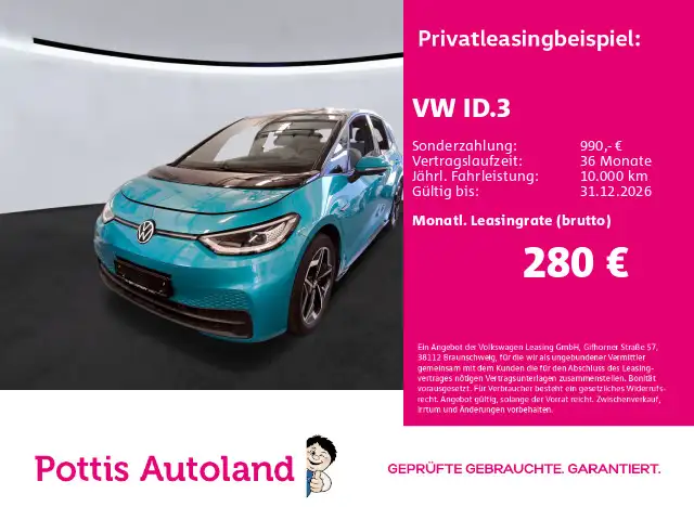 Volkswagen ID.3 PRO PERFORMANCE TECH PANO KAMERA NAVI SITZH