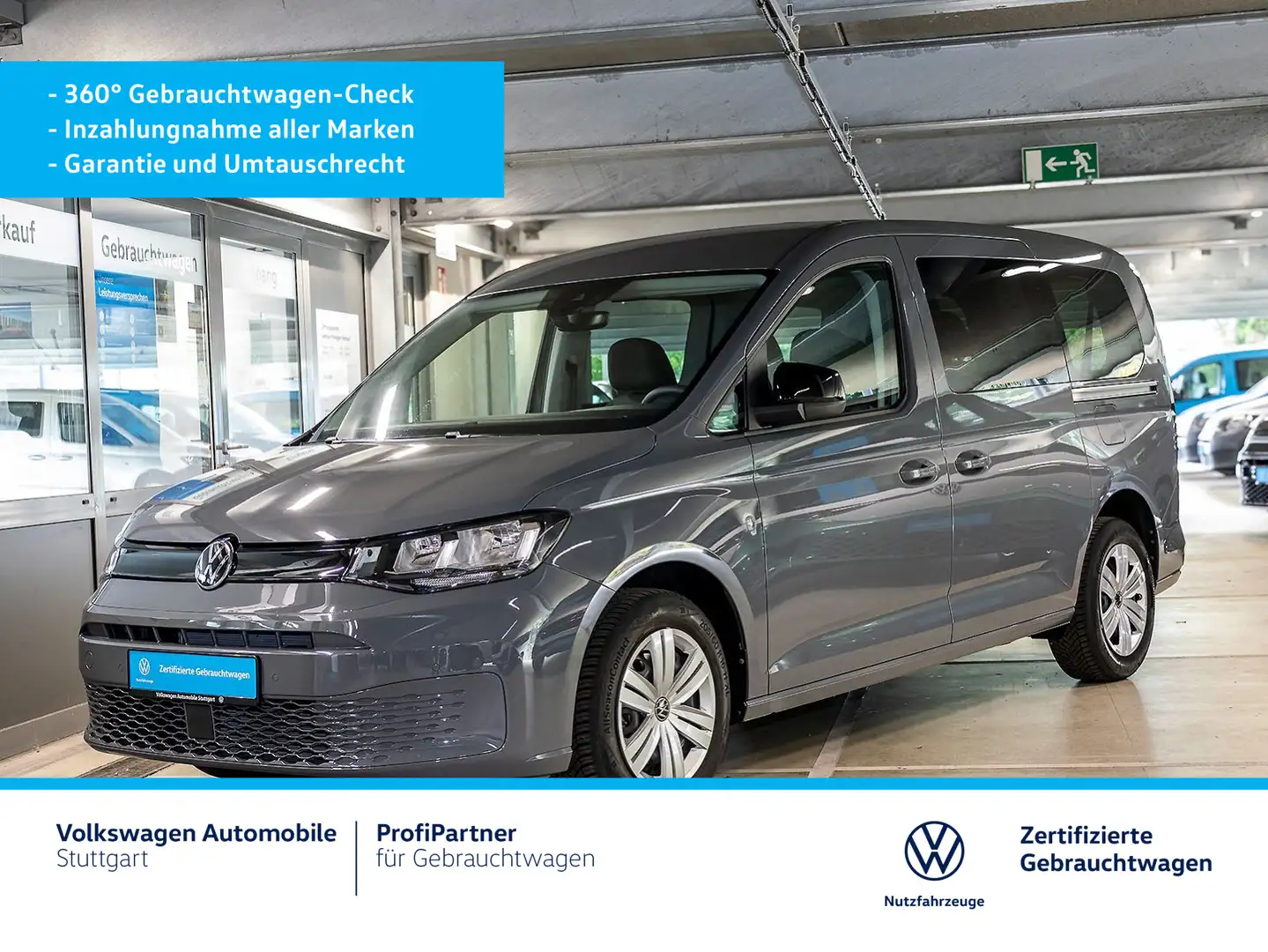 Volkswagen Caddy Kombi 1,5 l TSI Euro 6e Klima Navi Grau - 2