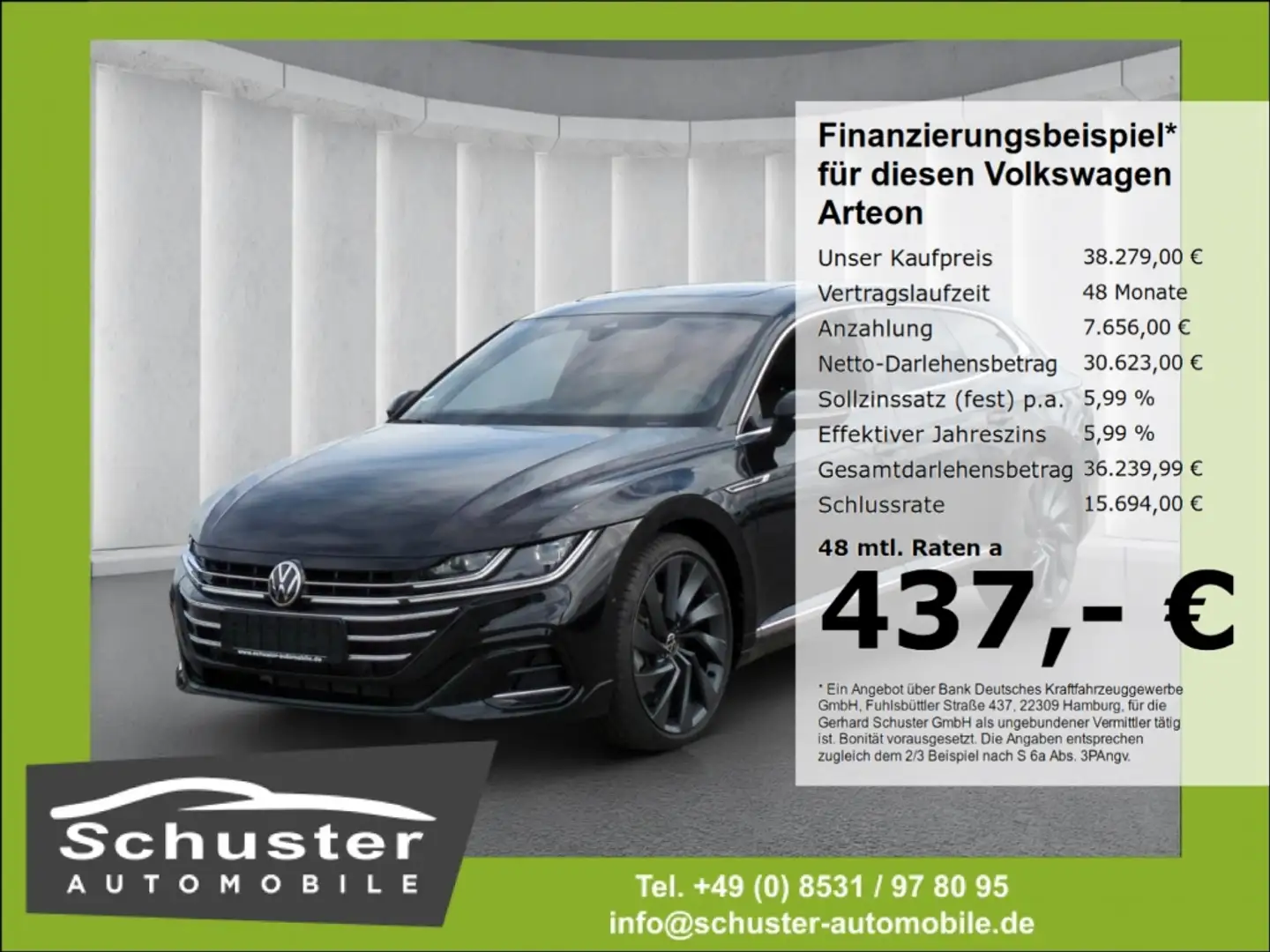 Volkswagen Arteon SB R-LINE 4Mot TDI*StandHzg AHK Harm/Kard Noir - 1