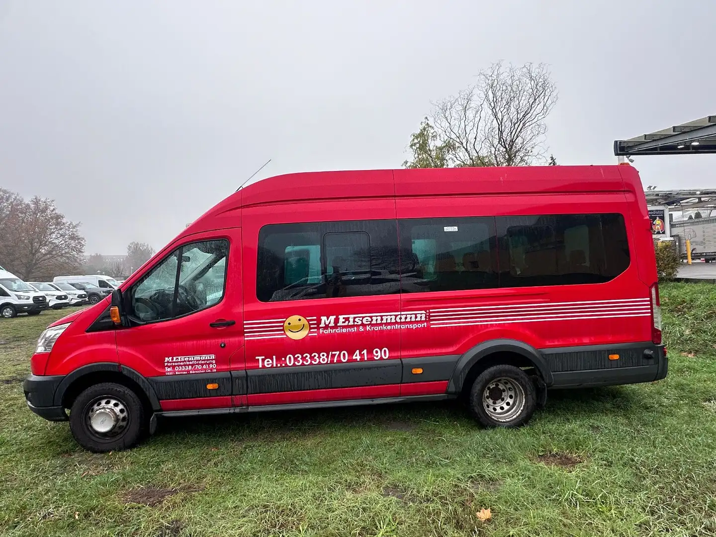 Ford Transit Bus 460 L4 17 SITZE + KLIMA + STANDHZG Rot - 1