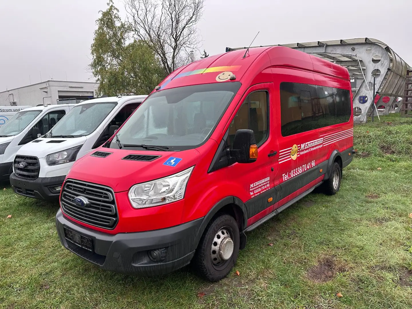 Ford Transit Bus 460 L4   17 SITZE + KLIMA + STANDHZG Rot - 2