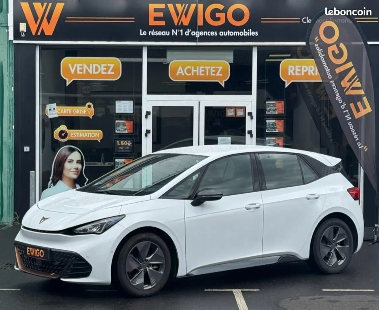CUPRA Born 205CH 58KWH BATTERIE-L BVA 1ERE MAIN SELLERIE SUED Blanc - 1