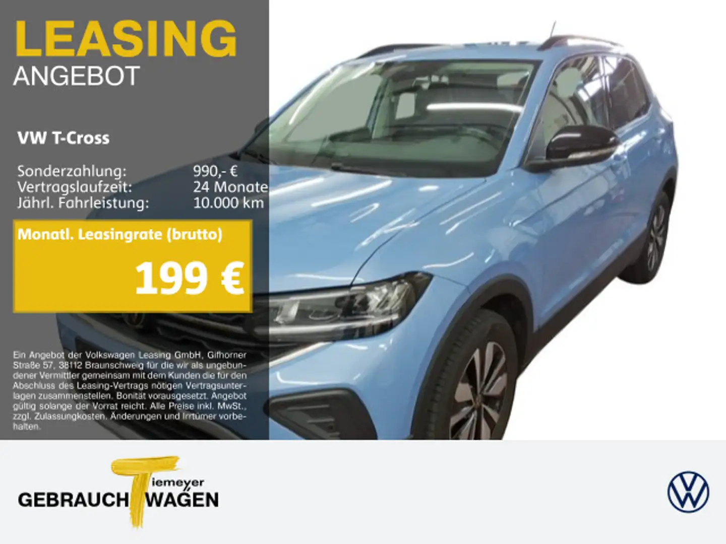 Volkswagen T-Cross 1.5 TSI DSG GOAL NAVI SITZH KAMERA ACC Blau - 1