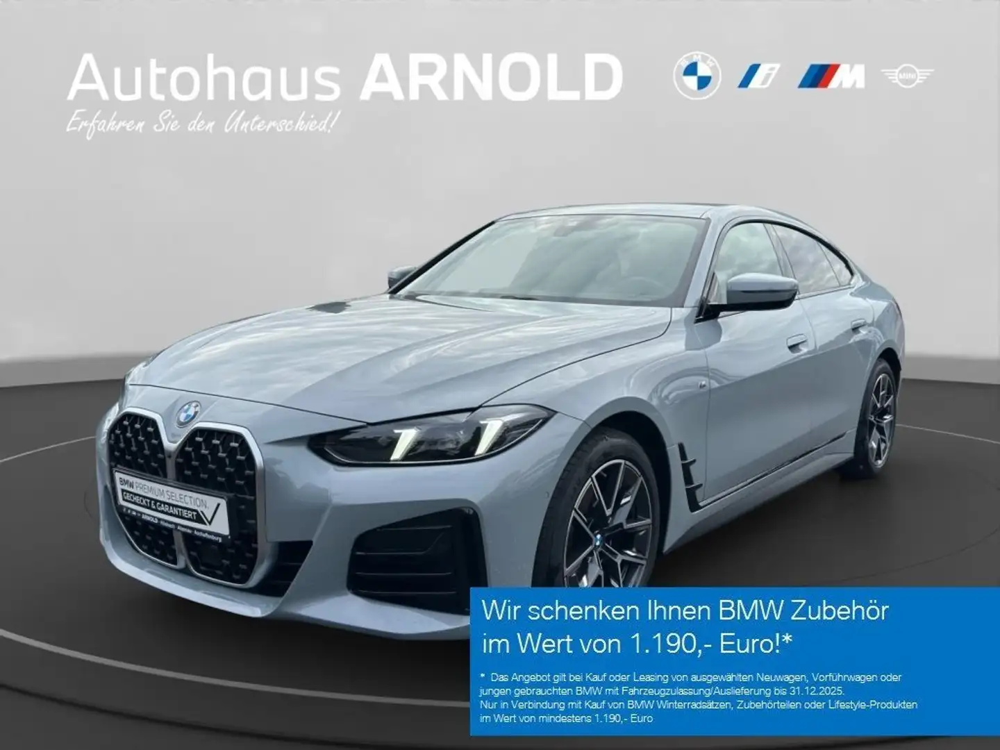 BMW 420 d Gran Coupé M Sportpaket Stop+Go HiFi RFK Klimaau Grau - 1